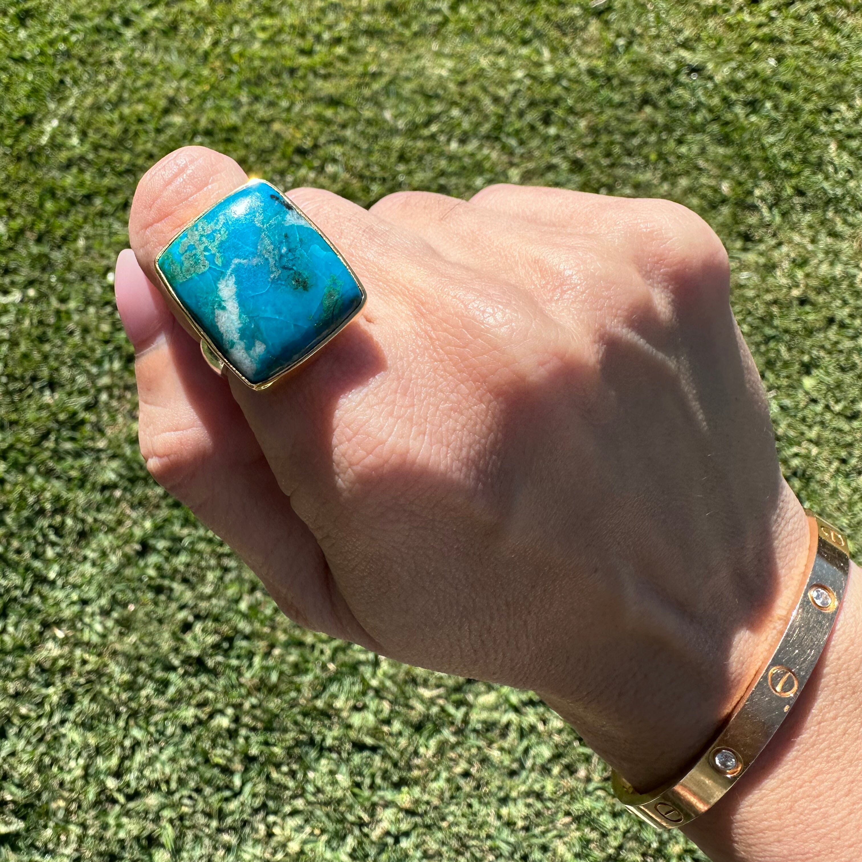 ! ONE OF A KIND RING (Chrysocolla) Jimena Alejandra