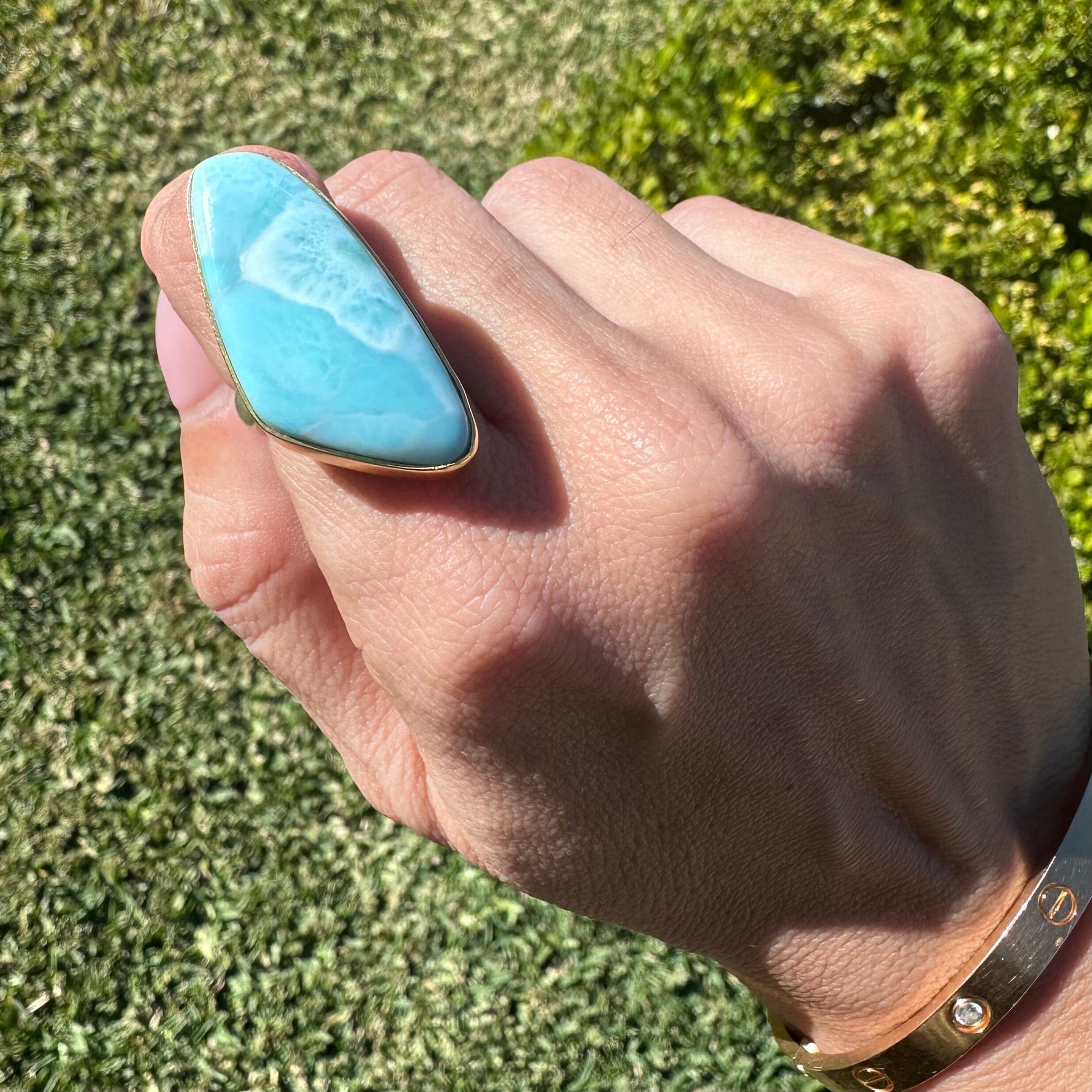 !ONE OF A KIND RING (Larimar) Jimena Alejandra