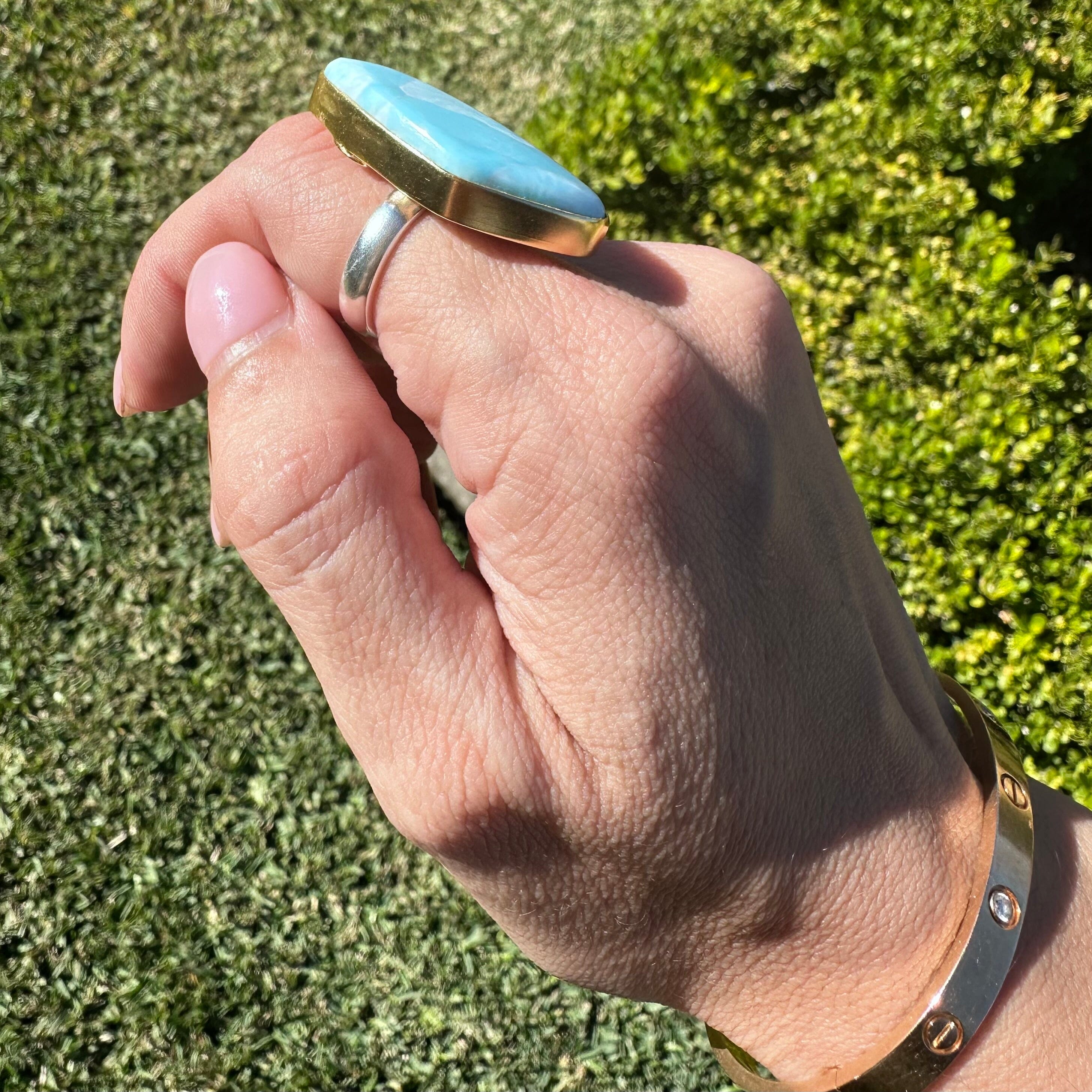 !ONE OF A KIND RING (Larimar) Jimena Alejandra