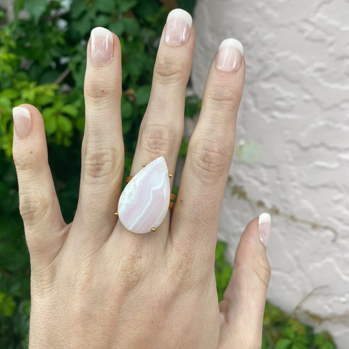 One of A Kind Ring (Pink Aragonite) Gemstone Jimena Alejandra