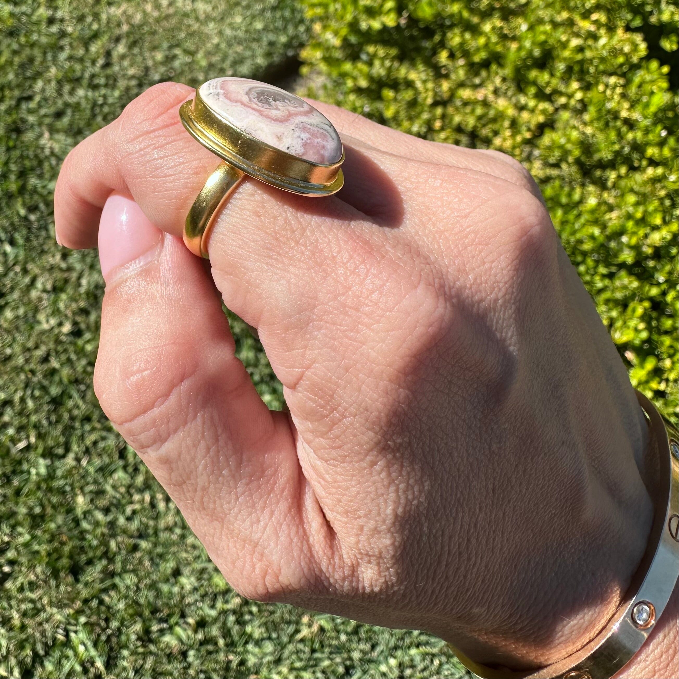 ! ONE OF A KIND RING (Rhodochrosite) Jimena Alejandra