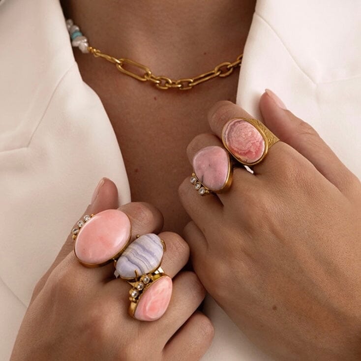 One of A Kind Ring (Rhodochrosite) Jimena Alejandra
