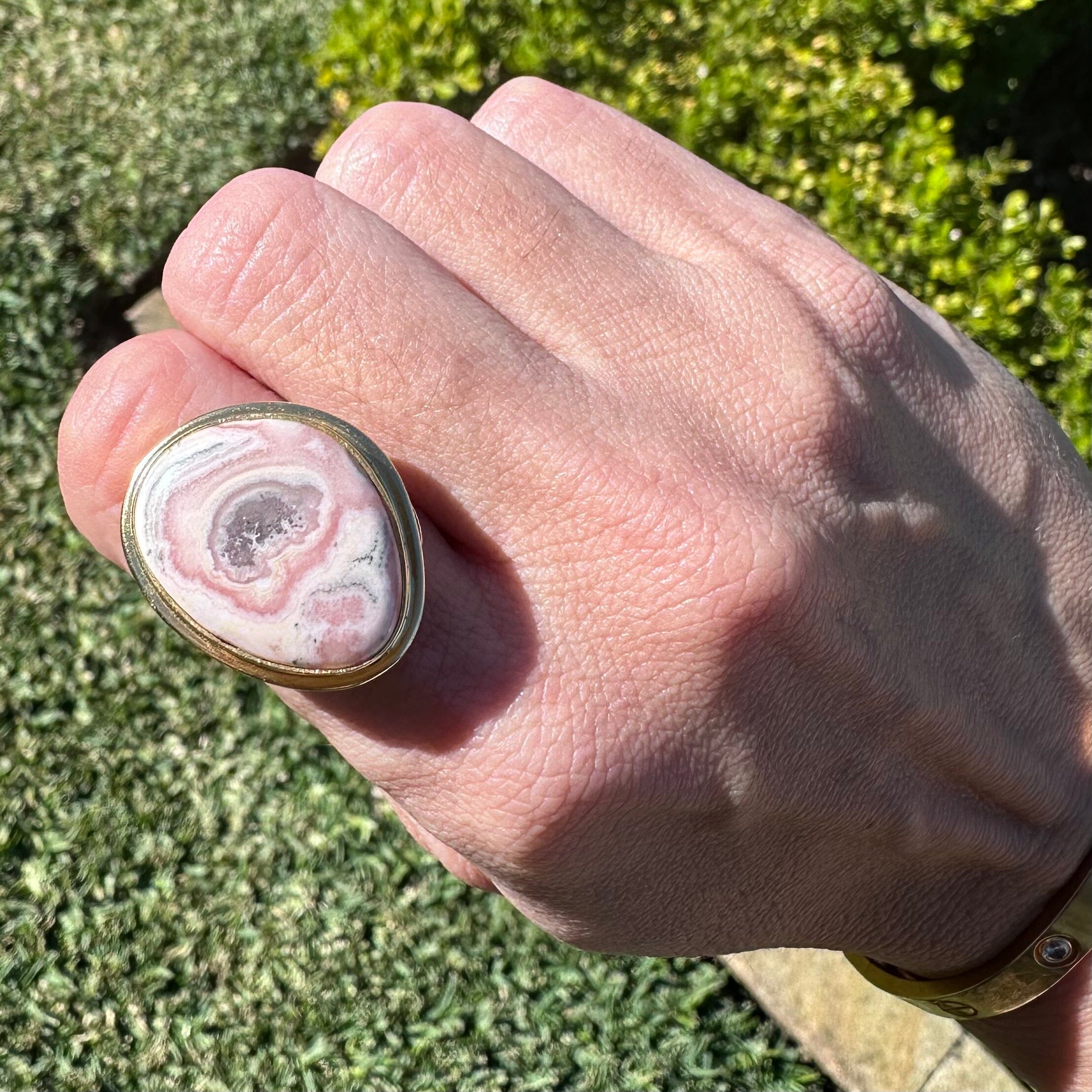 ! ONE OF A KIND RING (Rhodochrosite) Jimena Alejandra