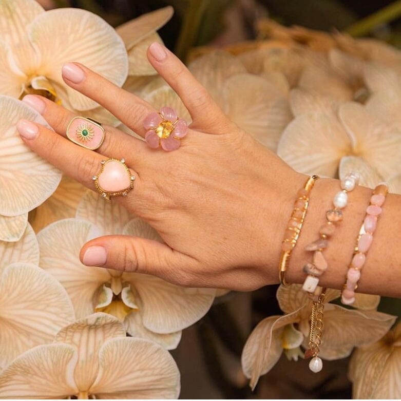 THE CAROLEE (Peach Moonstone) Bracelets Jimena Alejandra