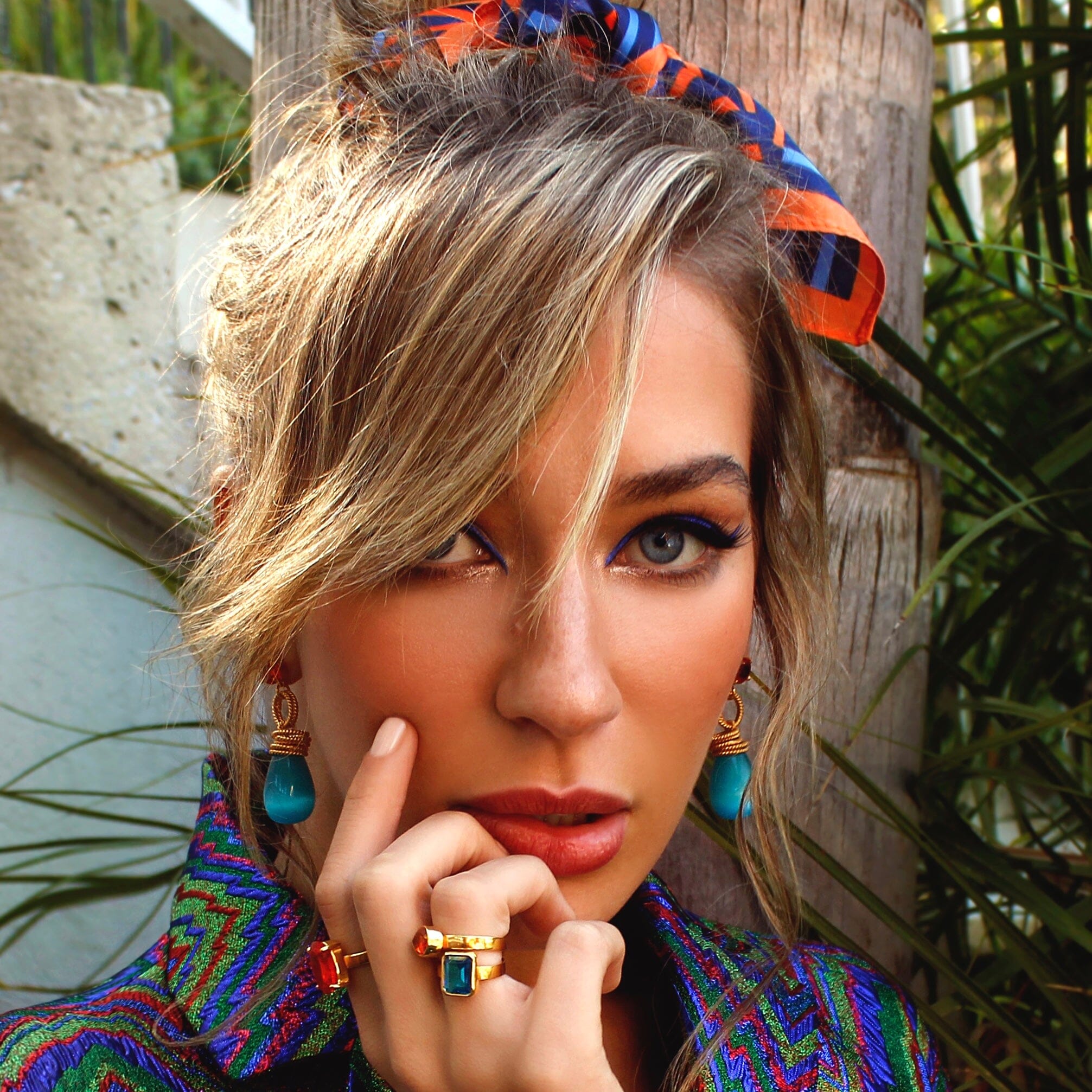 Double Gemstone Drop Earrings: The Clarissa