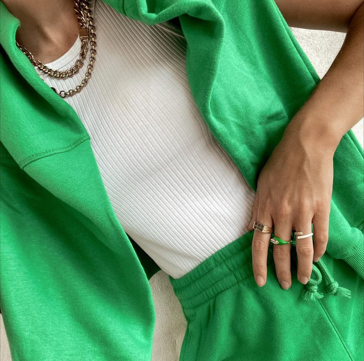 White Topaz and Enamel Wrap Ring: The Freyda