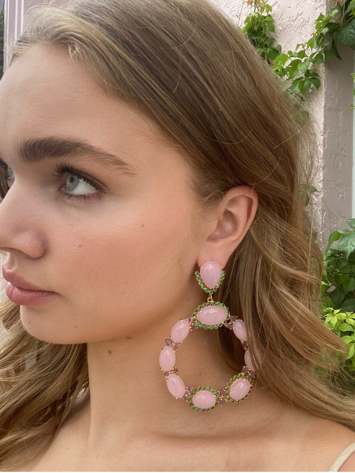 THE HEATHER (Rose Quartz) Earrings Jimena Alejandra