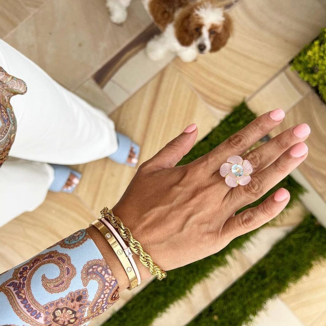THE MAGNOLIA (Pink Chalcedony) Rings Jimena Alejandra