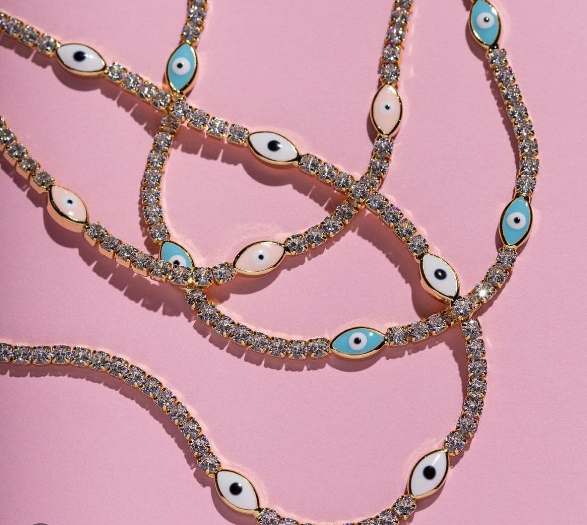 THE MATAKIA (Pink Evil Eye) Necklaces Jimena Alejandra