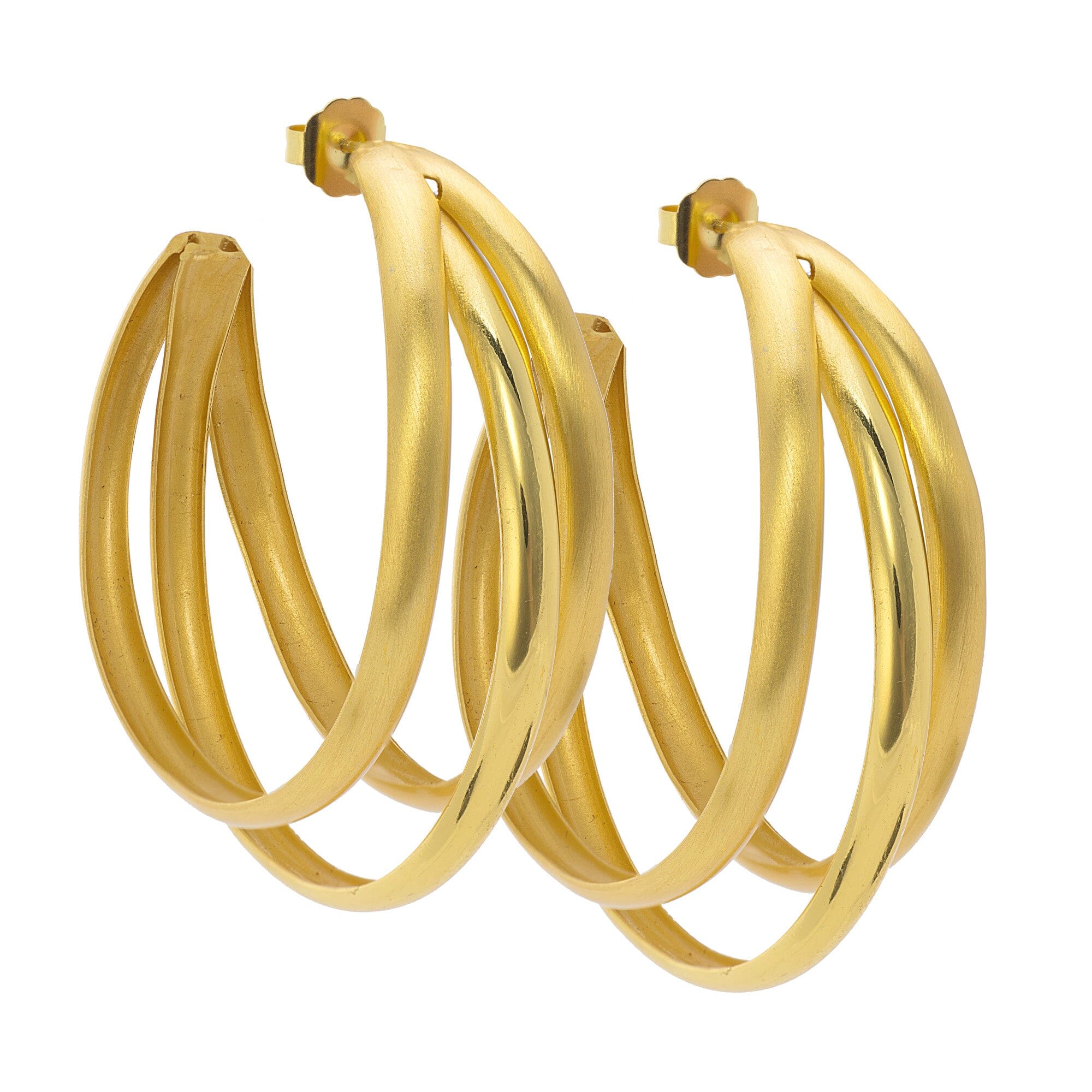 1. 3 layer gold hoops Jimena Alejandra