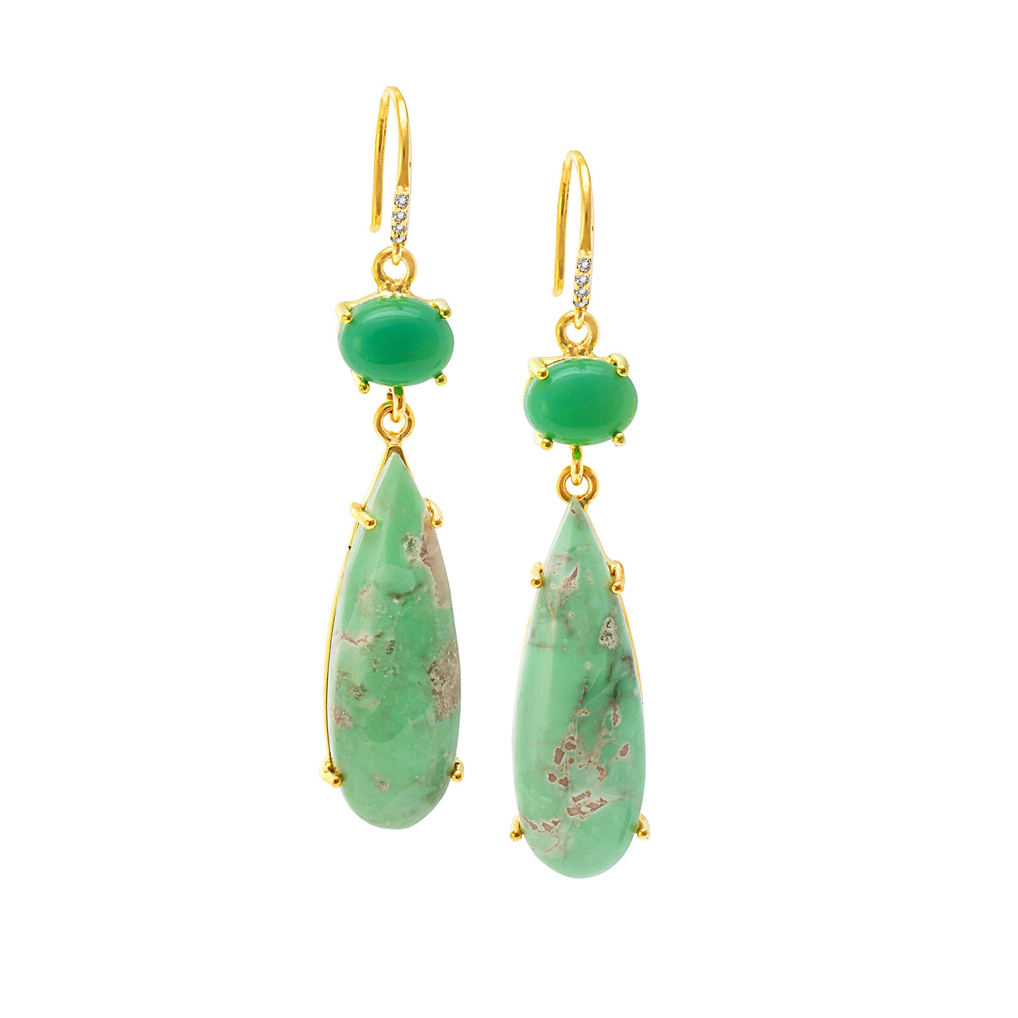 1 - hook with chrysoprase and verascite Jimena Alejandra