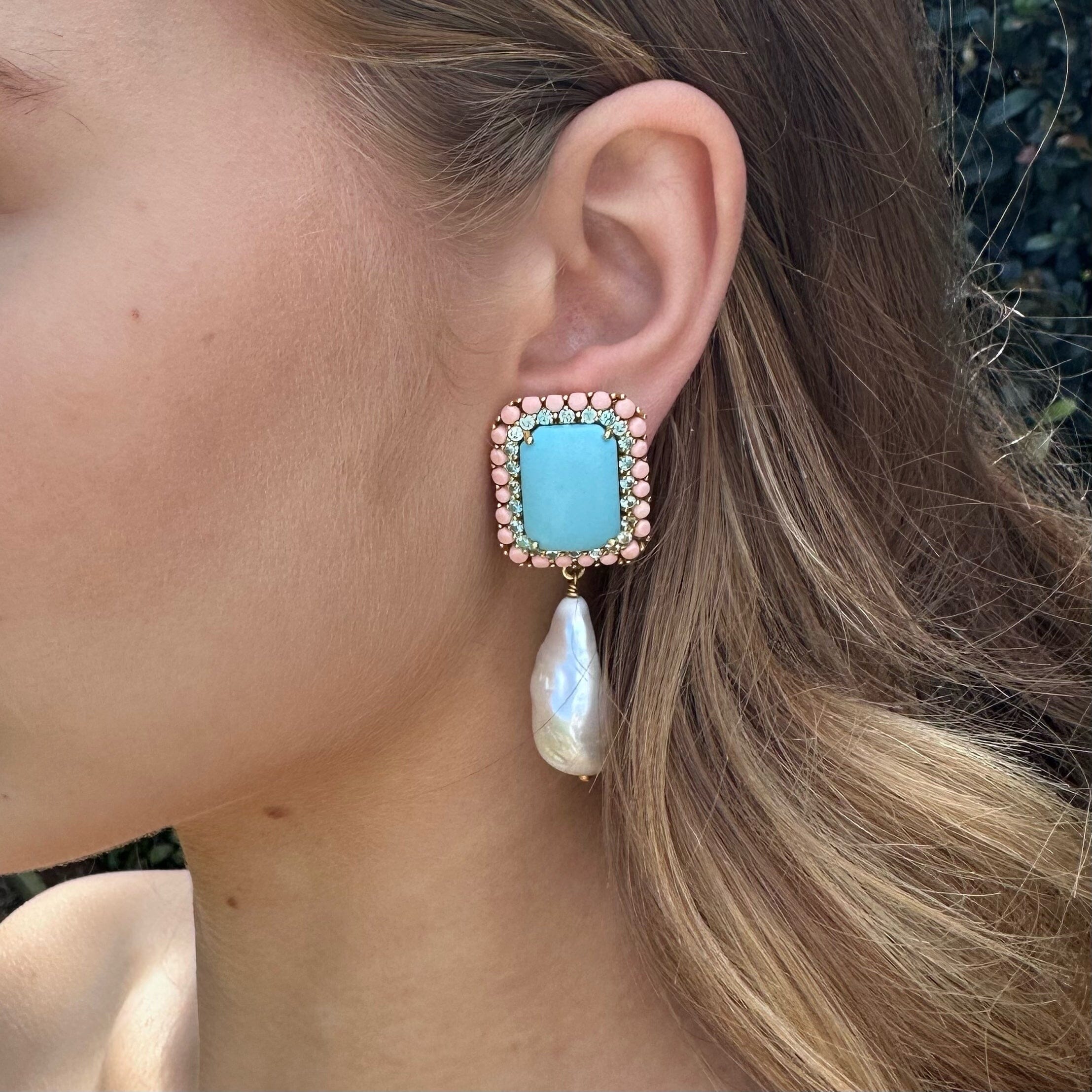 1 / octagon and turquoise with pink Jimena Alejandra