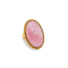 1 - oval pink opal braid ring Jimena Alejandra 