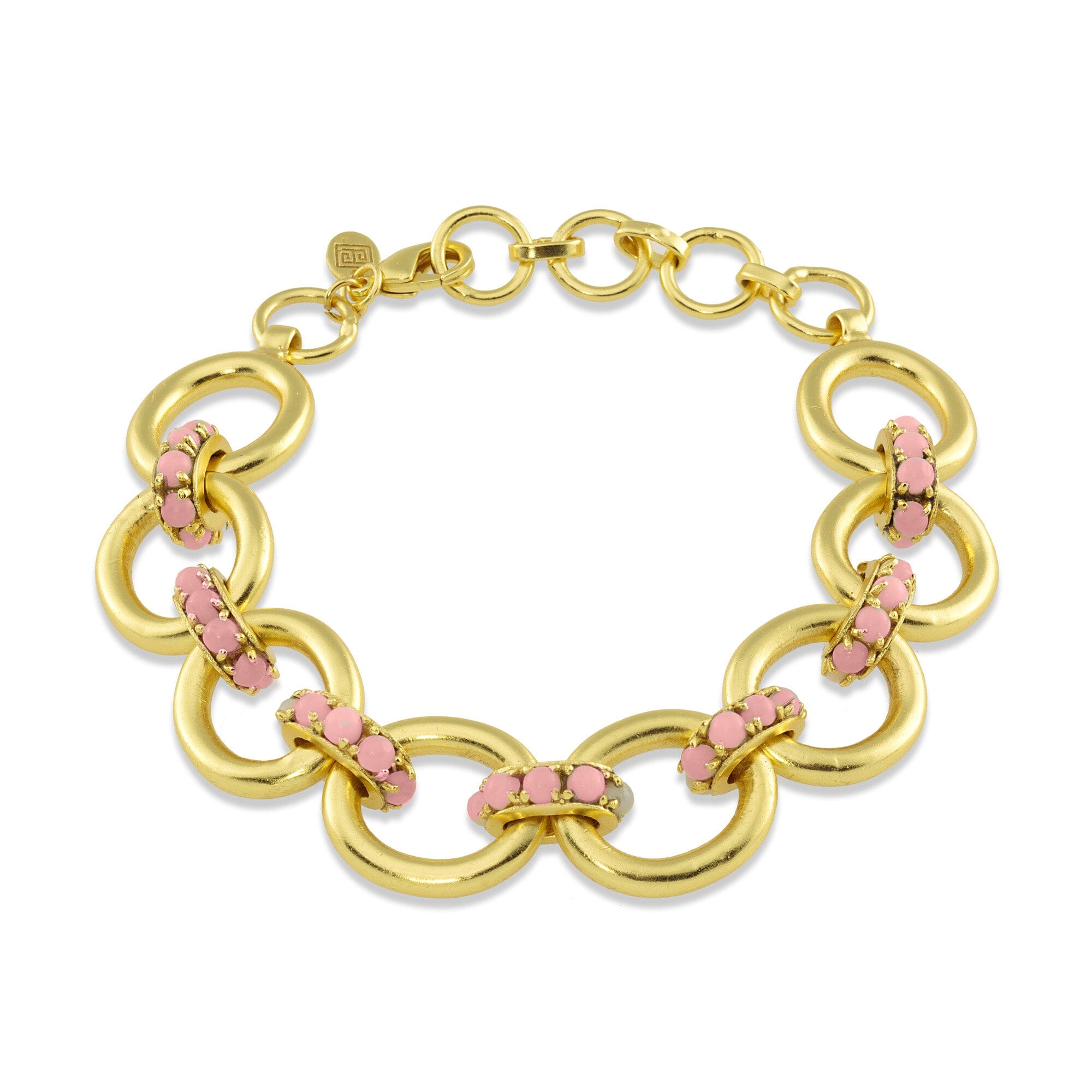 1 - pink opal link bracelet Jimena Alejandra