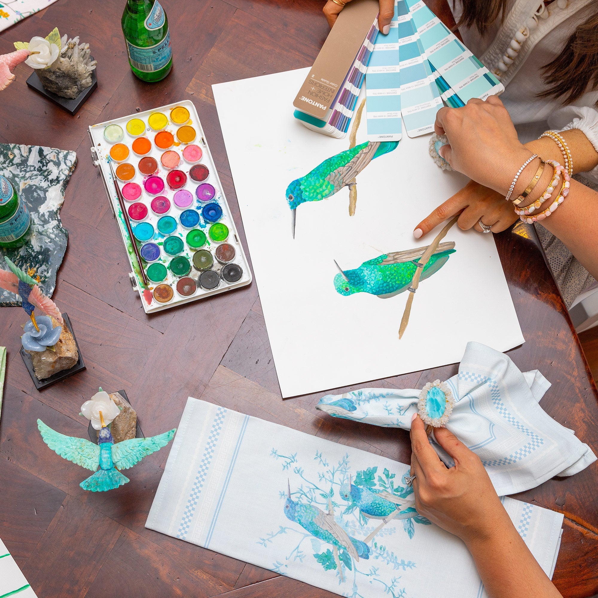 LARIMAR & MOONSTONE NAPKIN RING Homewares Jimena Alejandra