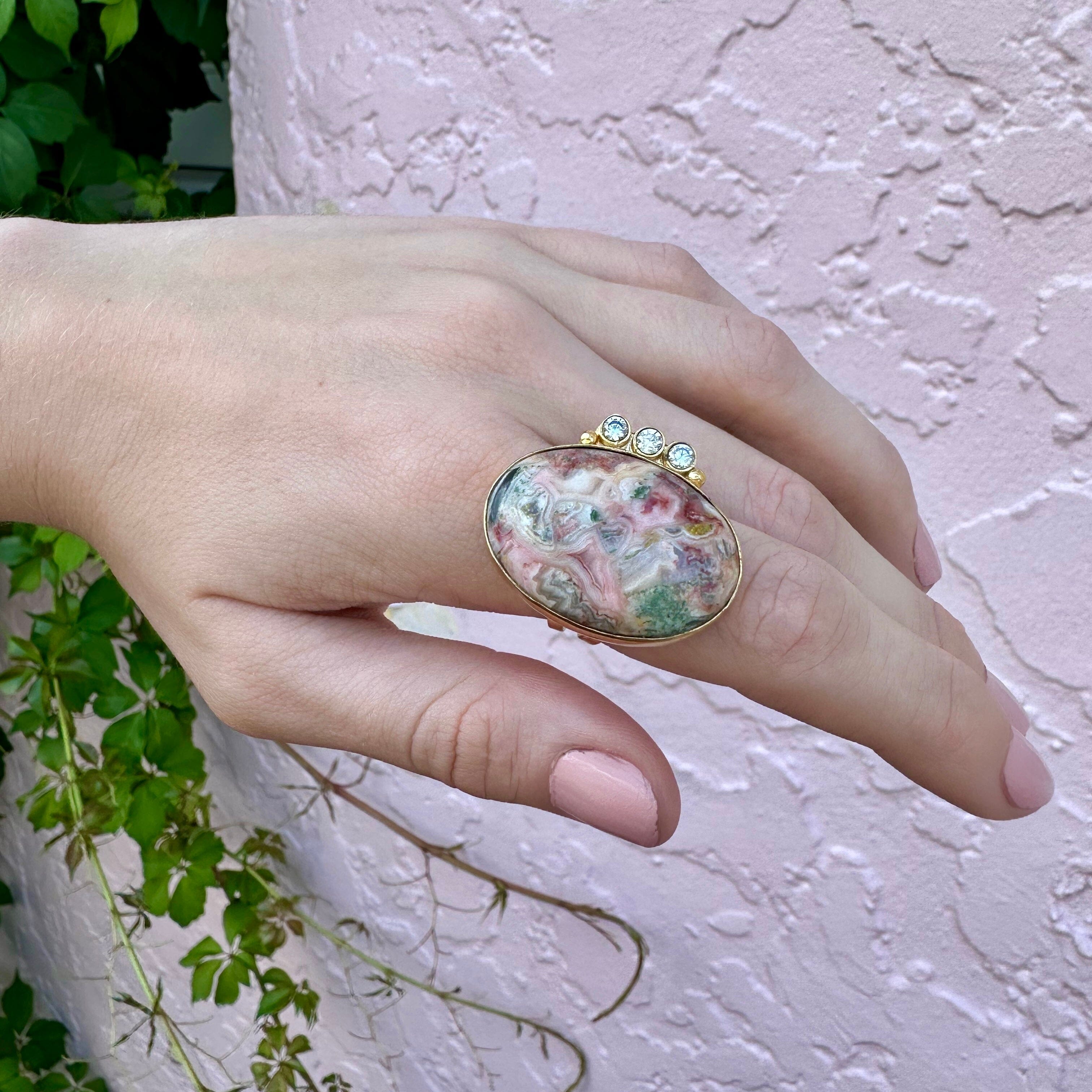 One of a Kind Ring (Crazy Lace Agate) Jimena Alejandra