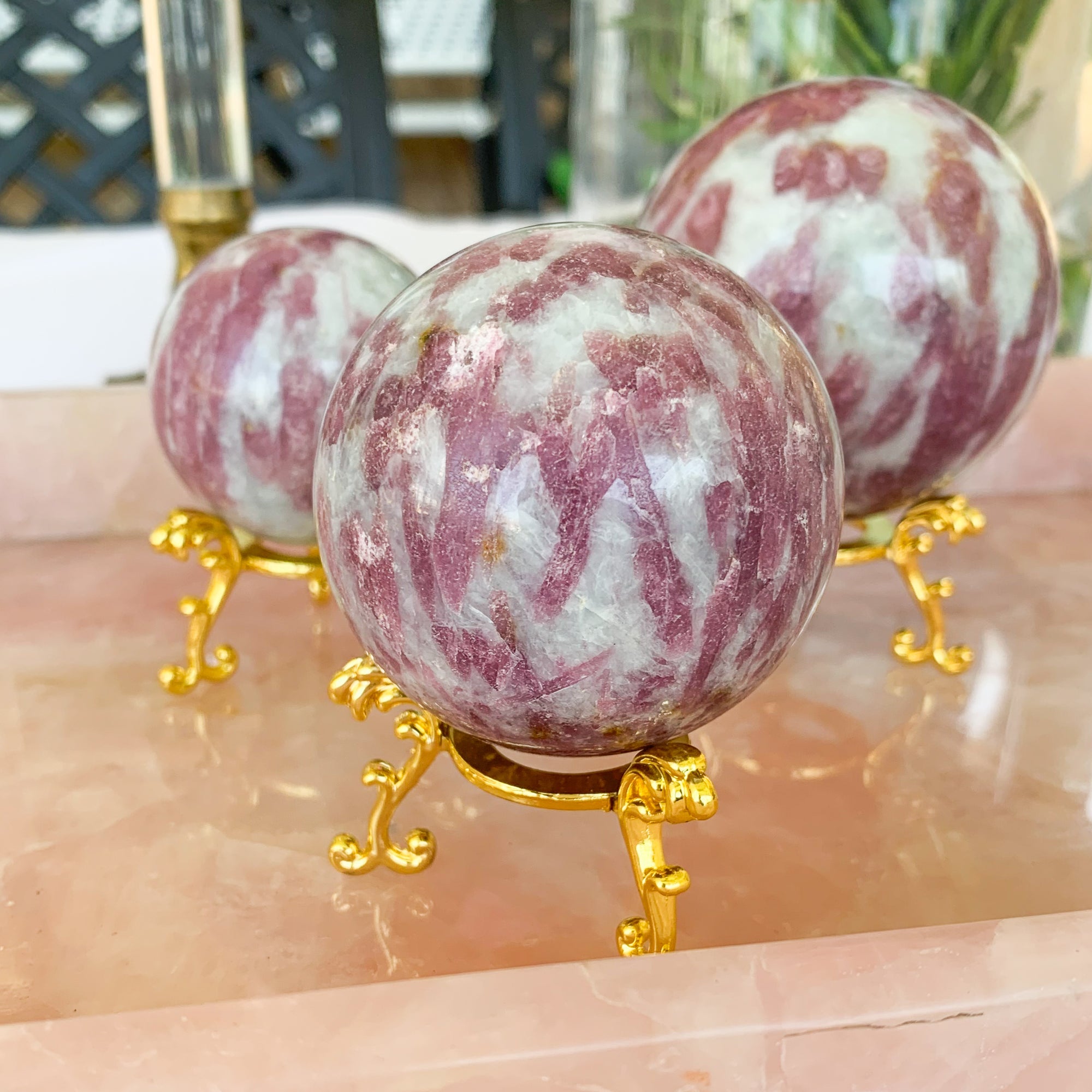 PINK TOURMALINE SPHERE Jimena Alejandra