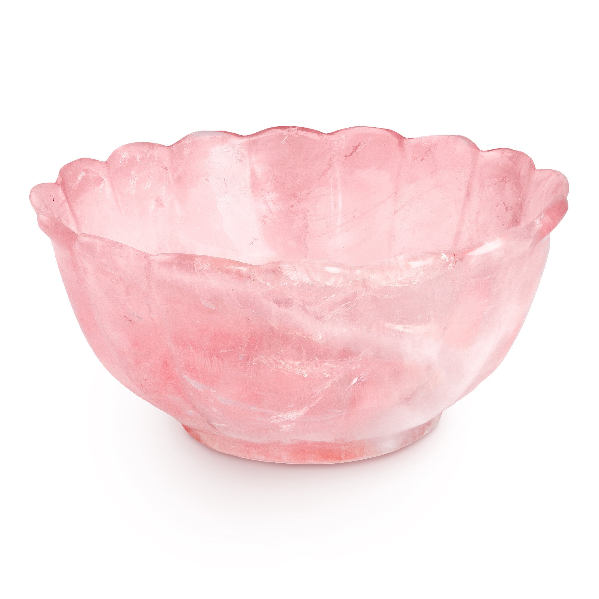 SCALLOPED ROSE QUARTZ BOWL Homewares Jimena Alejandra