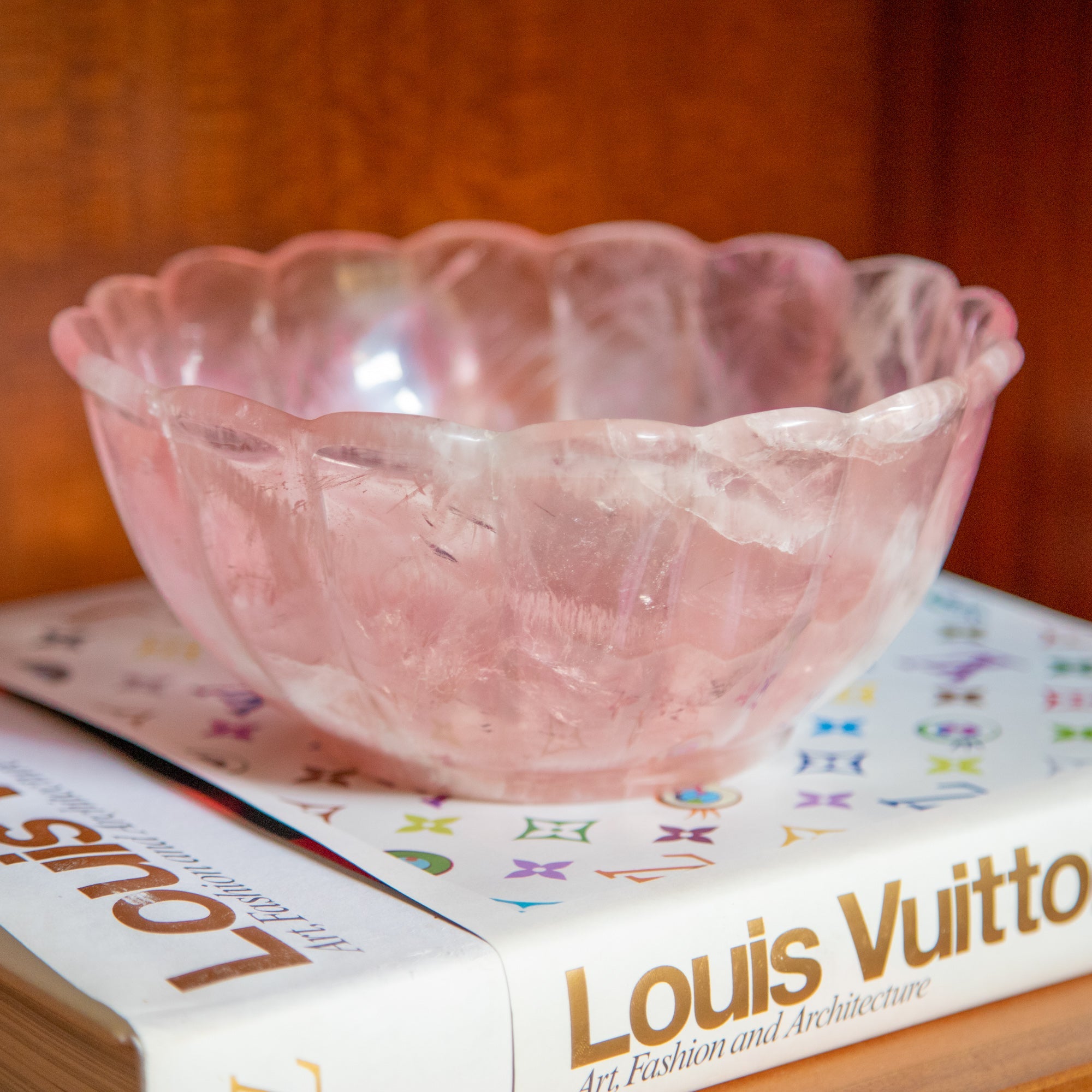 SCALLOPED ROSE QUARTZ BOWL Homewares Jimena Alejandra
