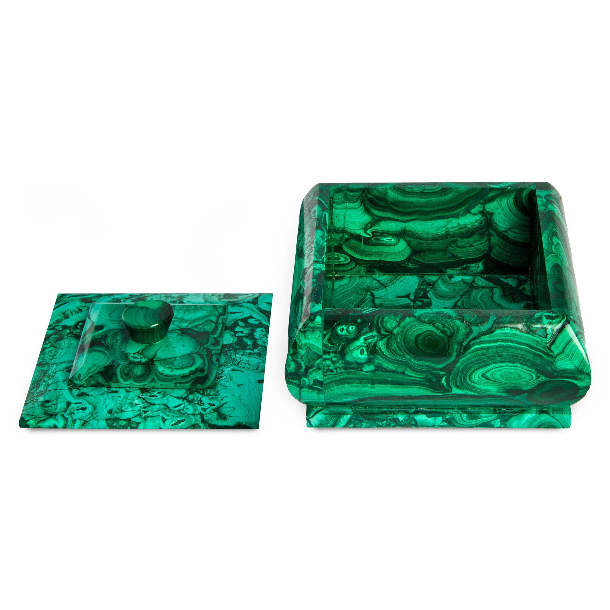 Square Malachite Box Jimena Alejandra