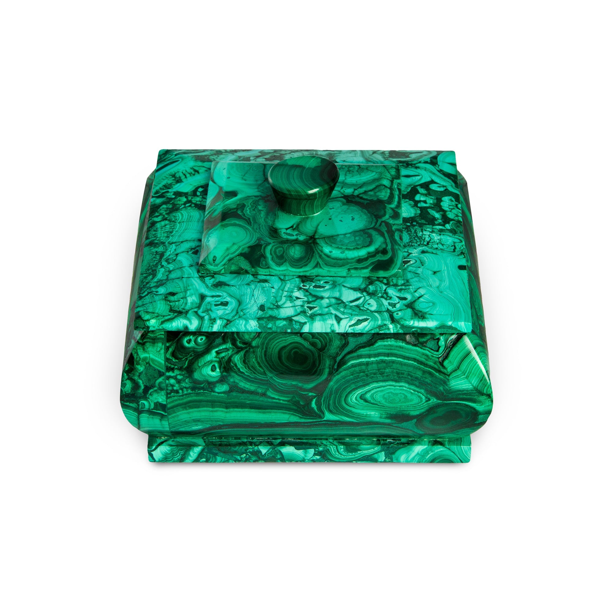 Square Malachite Box Jimena Alejandra