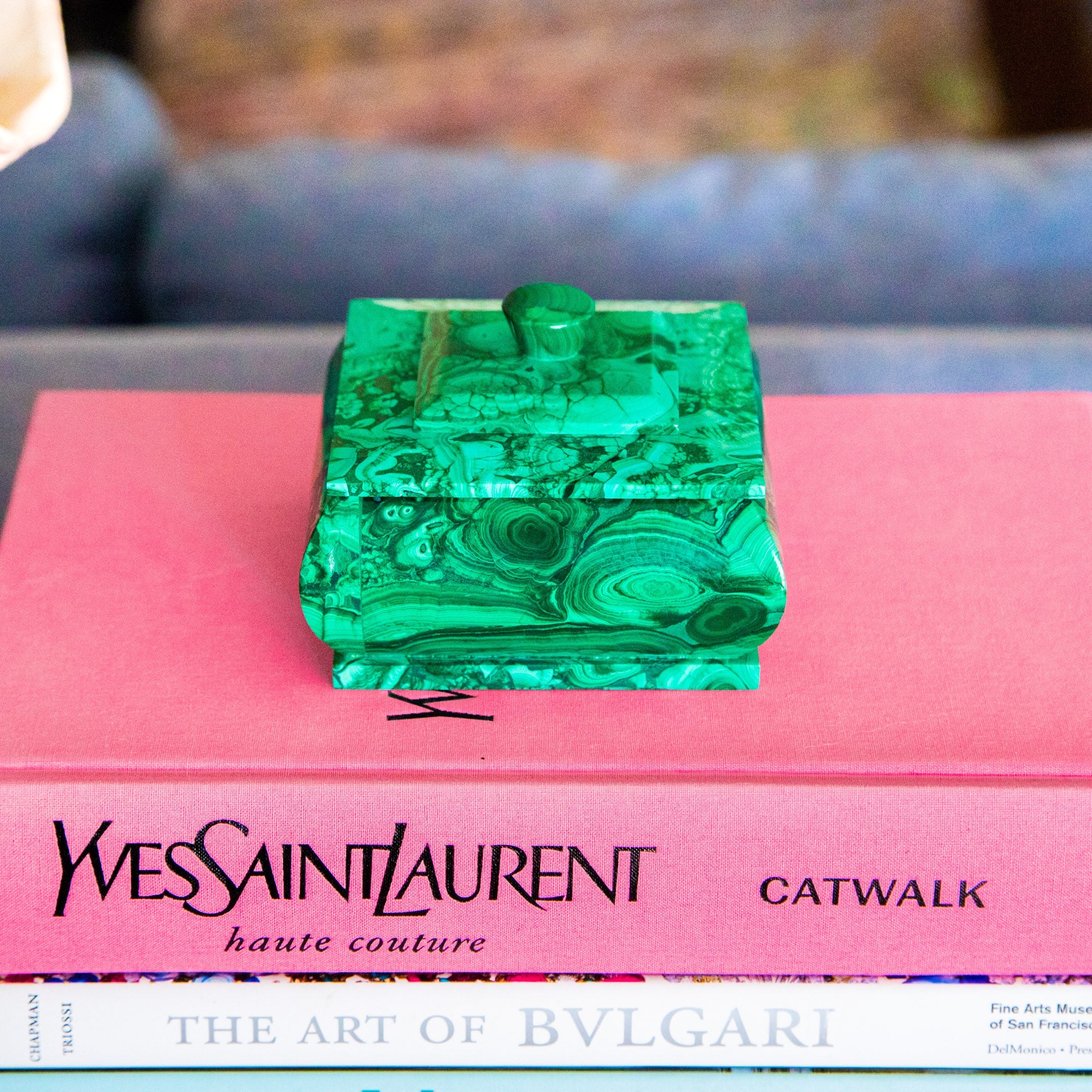 Square Malachite Box Jimena Alejandra