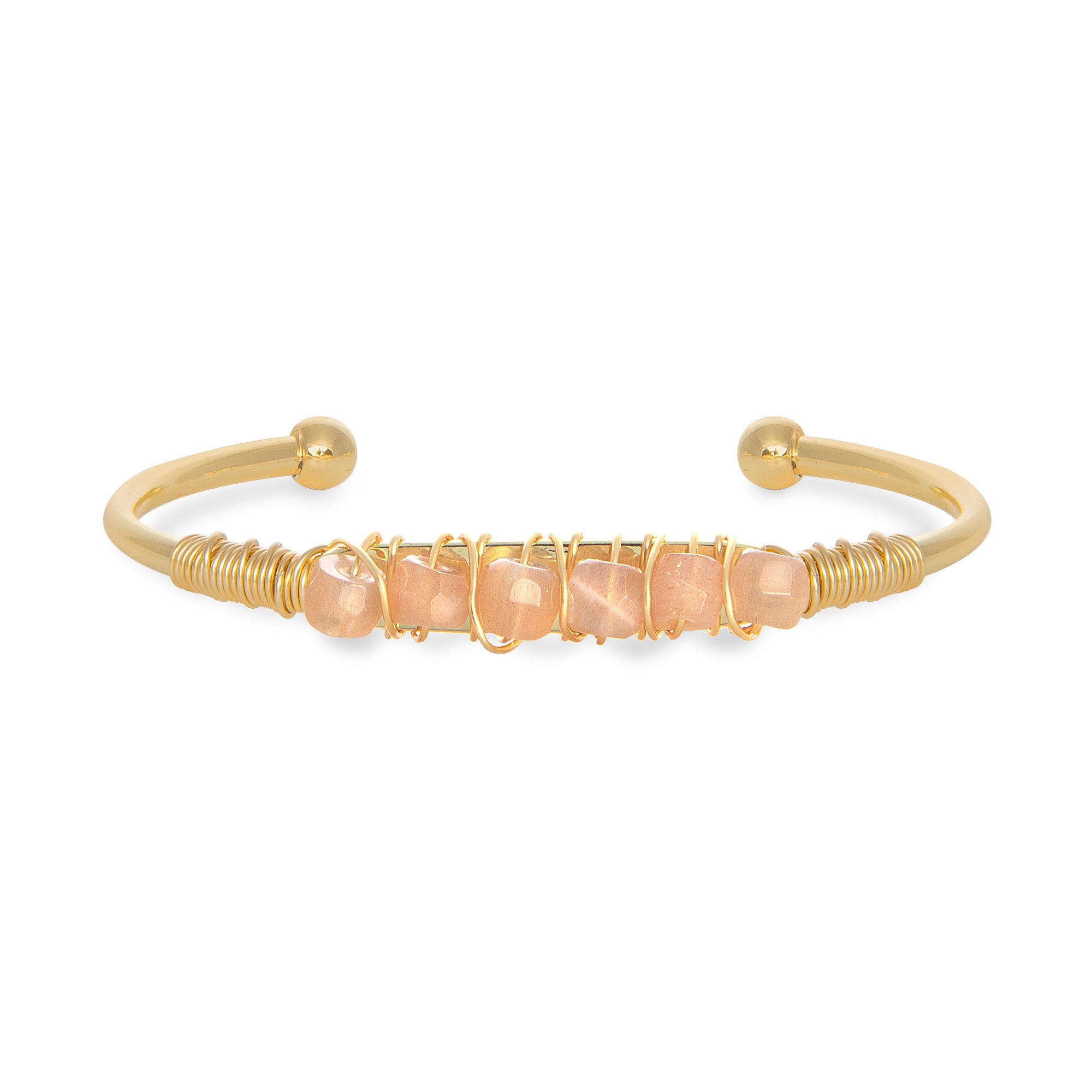 THE ALLIE (Peach Moonstone) Bracelets Jimena Alejandra