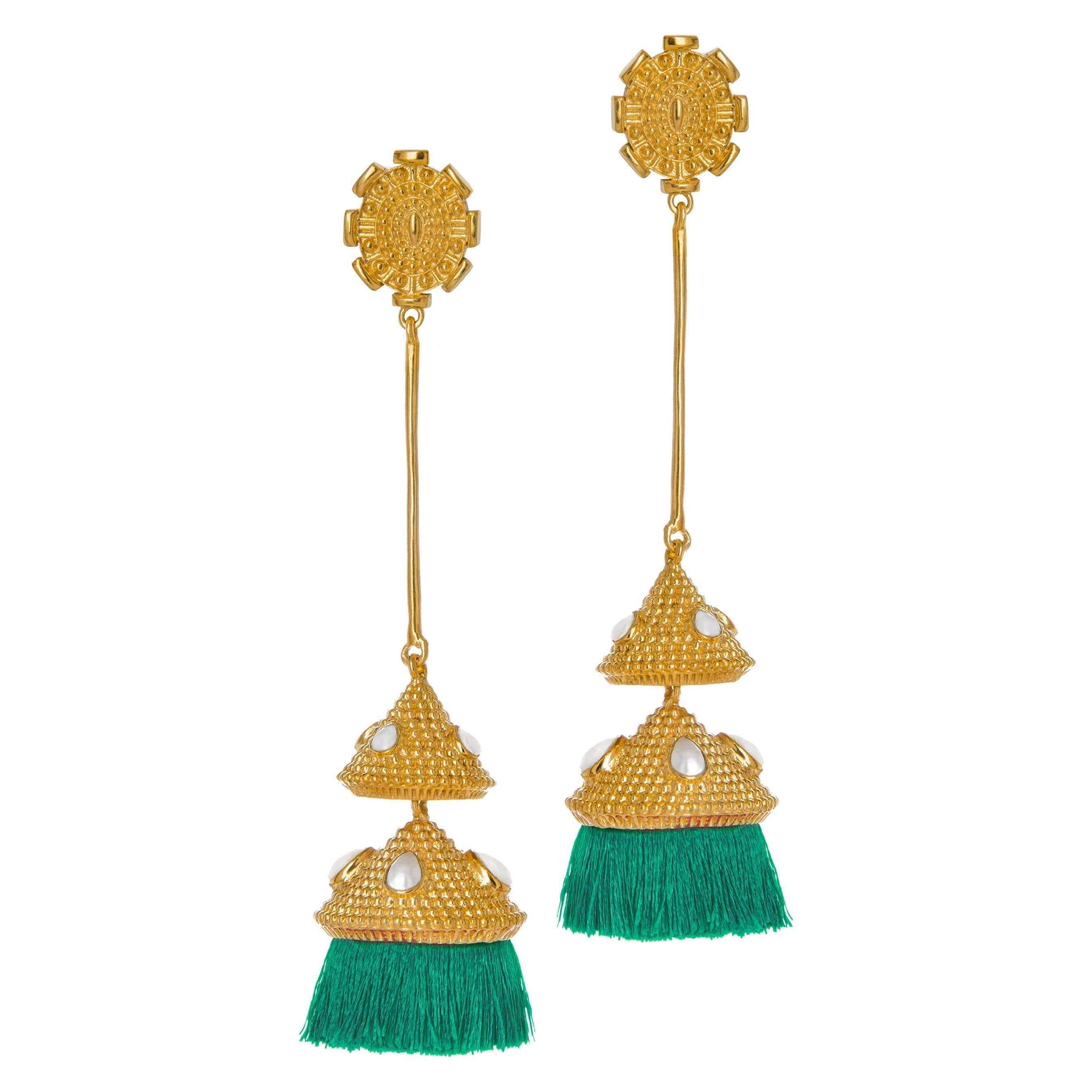 THE APHRODITE Earrings Jimena Alejandra Green