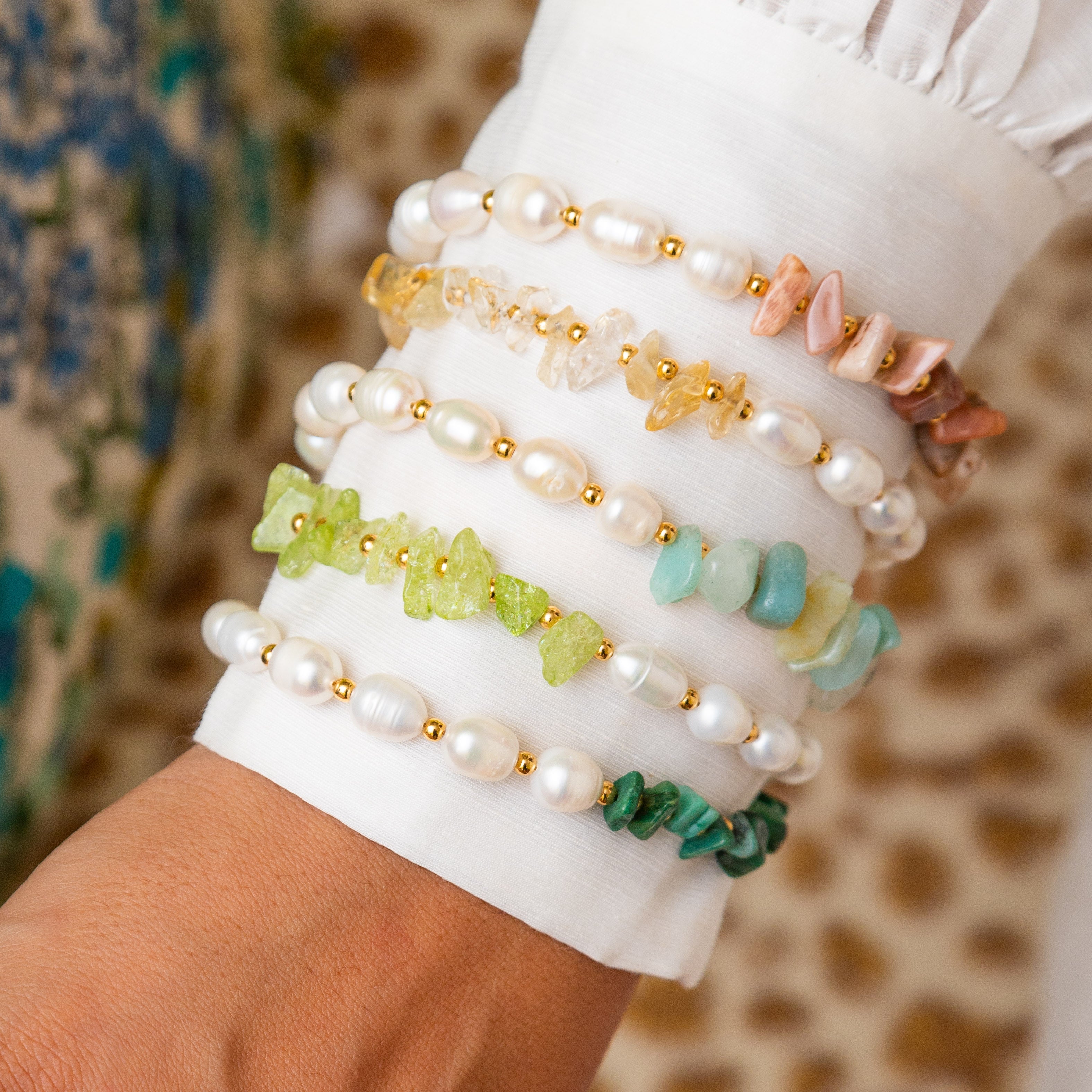 THE CAROLEE (Peach Moonstone) Bracelets Jimena Alejandra