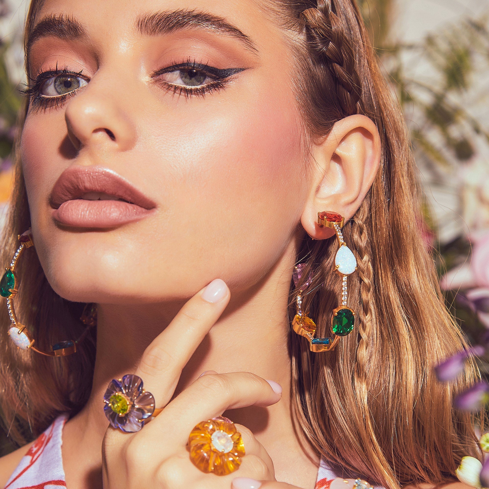 THE CHRISTA (Multicoloured Gems) Earrings Jimena Alejandra
