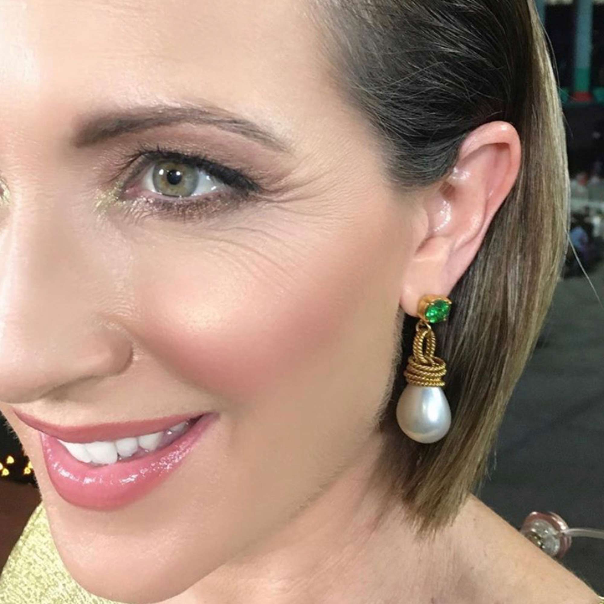 THE CLARISSA (Emerald & Pearl) Earrings Jimena Alejandra