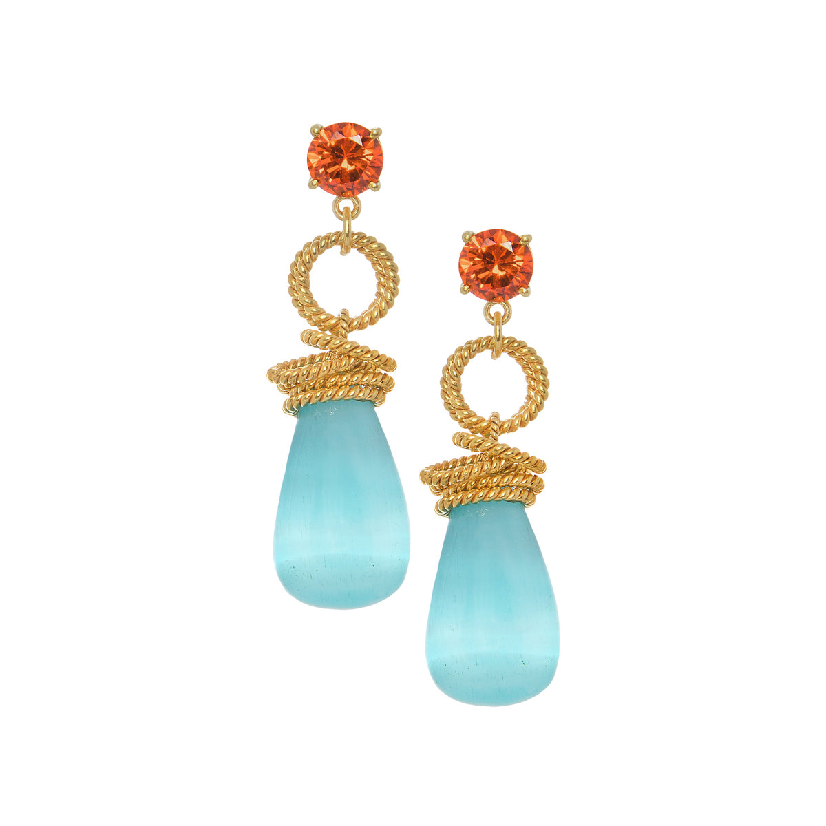 THE CLARISSA (Orange & Blue) Earrings Jimena Alejandra