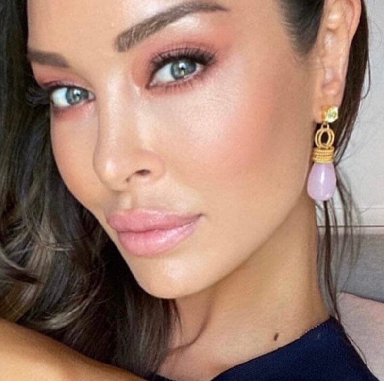 THE CLARISSA (Peridot & Rose Quartz) Earrings Jimena Alejandra