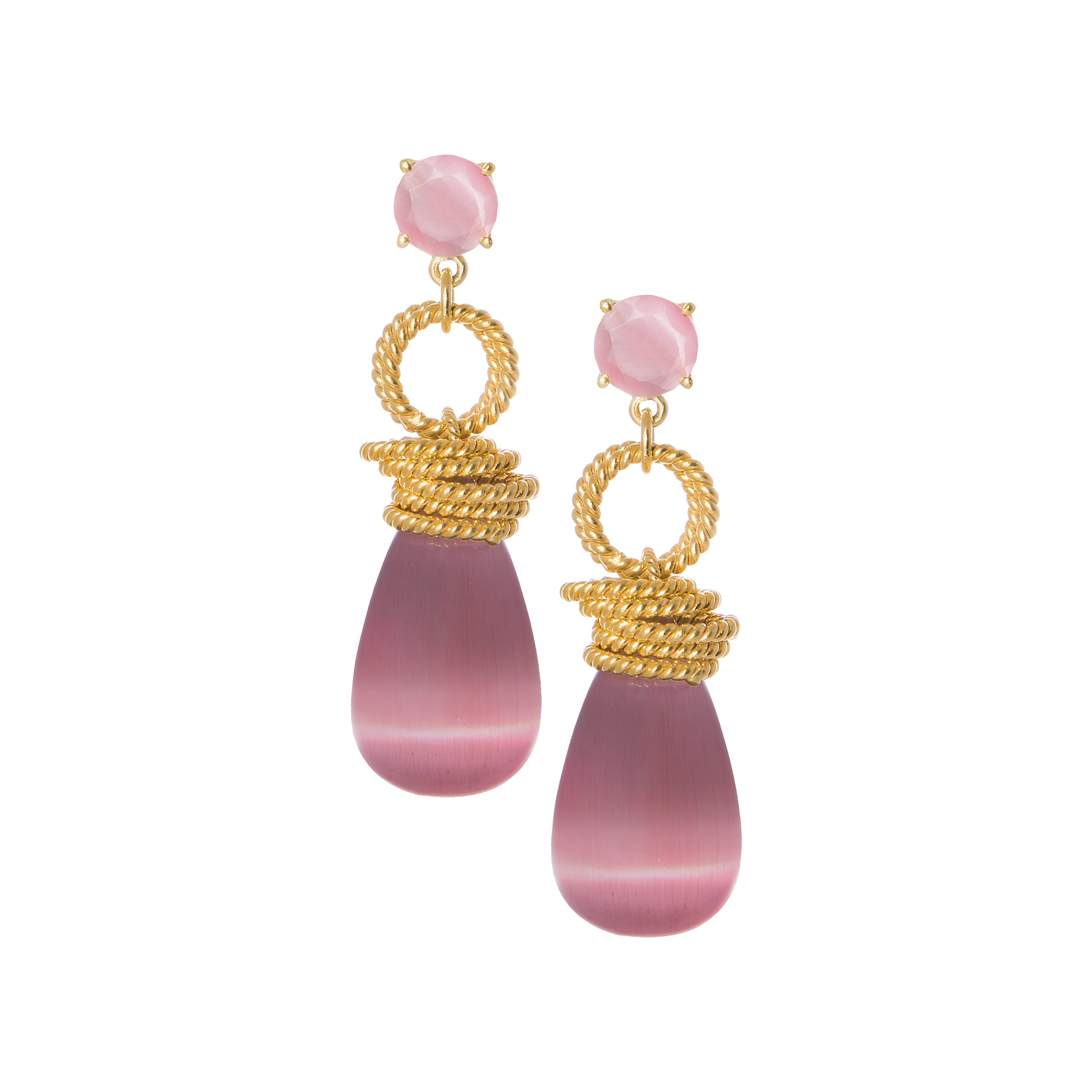 THE CLARISSA (Pink & Garnet) Earrings Jimena Alejandra