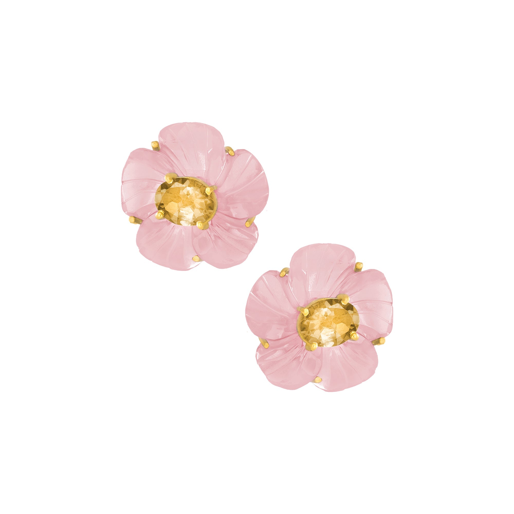 THE CYNTHIA (Rose Quartz) Earrings Jimena Alejandra