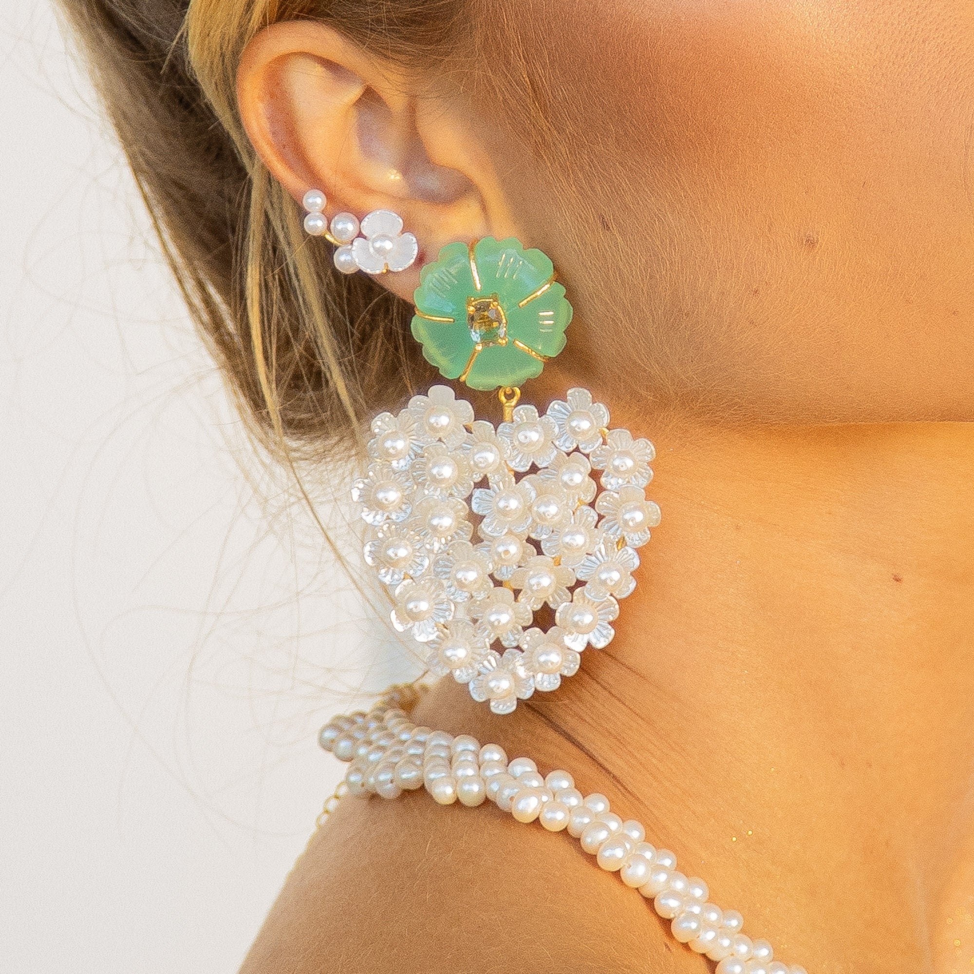 THE DAHLIA (Aqua Chalcedony) Earrings Jimena Alejandra