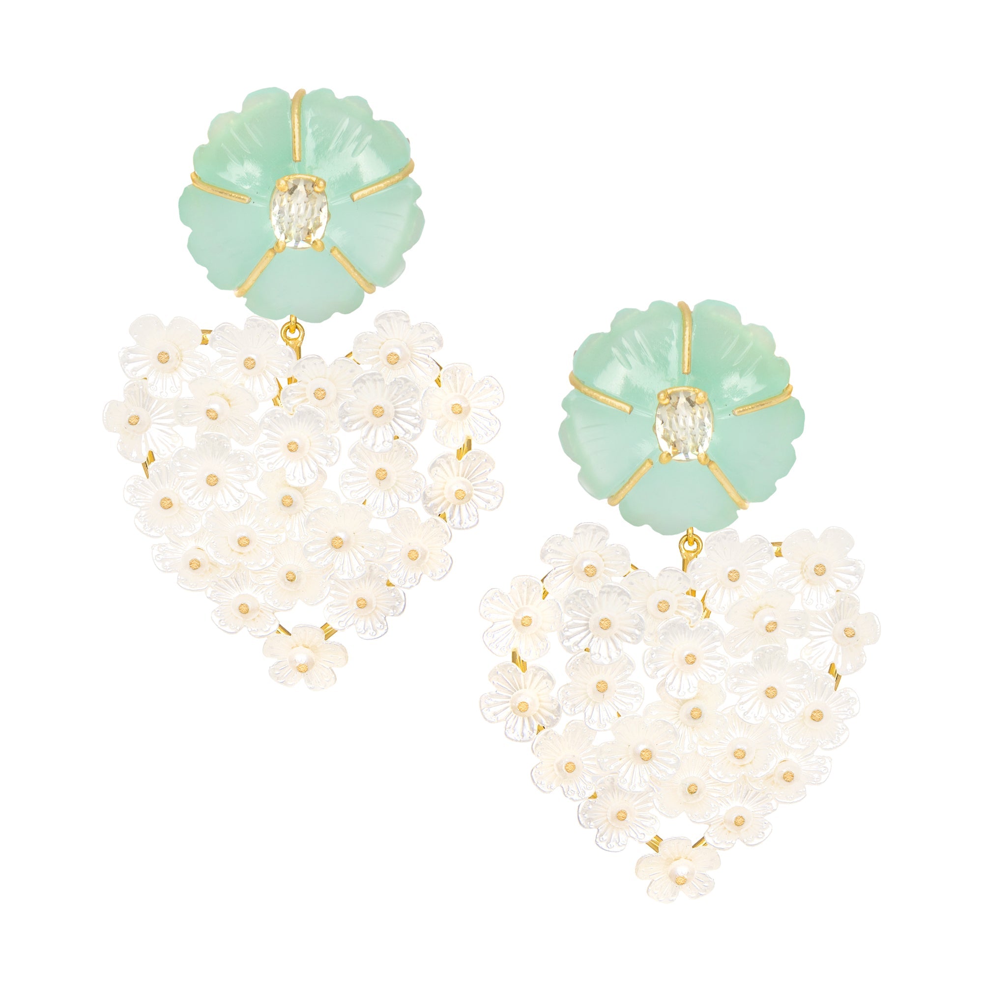 THE DAHLIA (Aqua Chalcedony) Earrings Jimena Alejandra