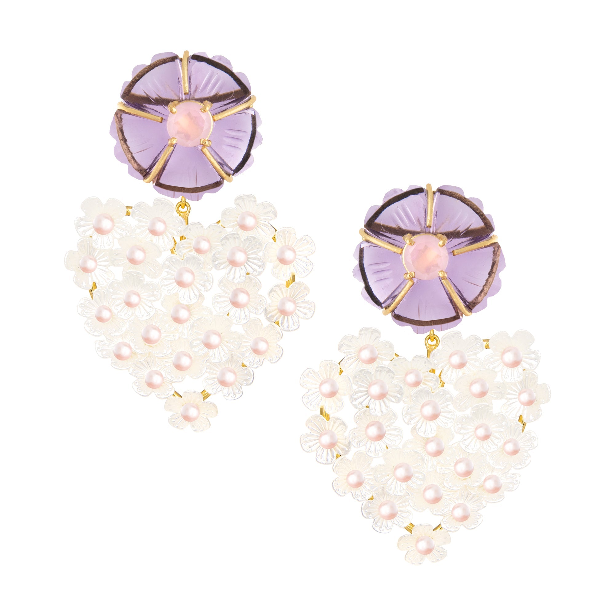 THE DAHLIA (Purple & Pink) Earrings Jimena Alejandra