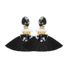 THE DOROTA (Black) Earrings Jimena Alejandra Brass Black Small