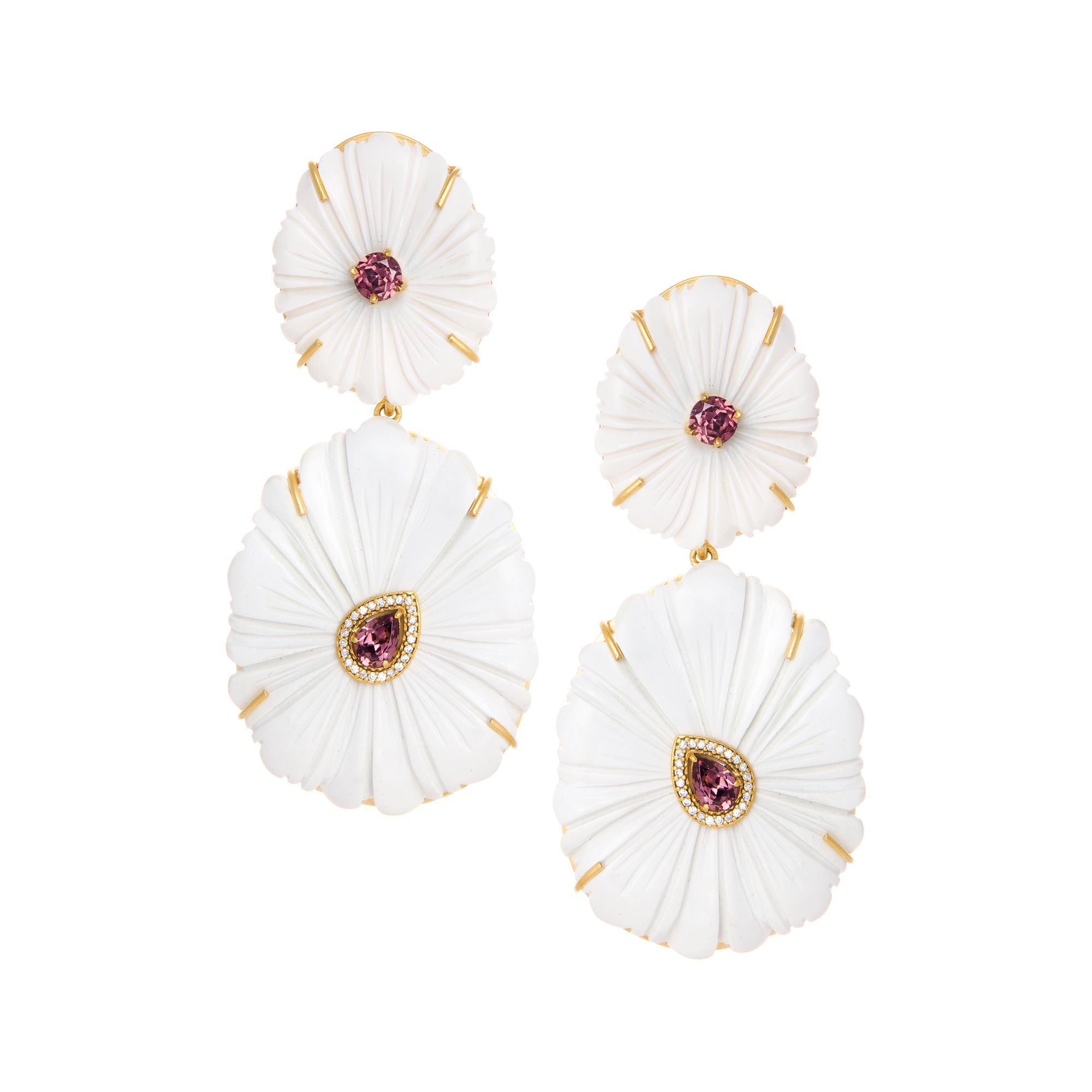 THE EMILIA (White Agate) Earrings Jimena Alejandra
