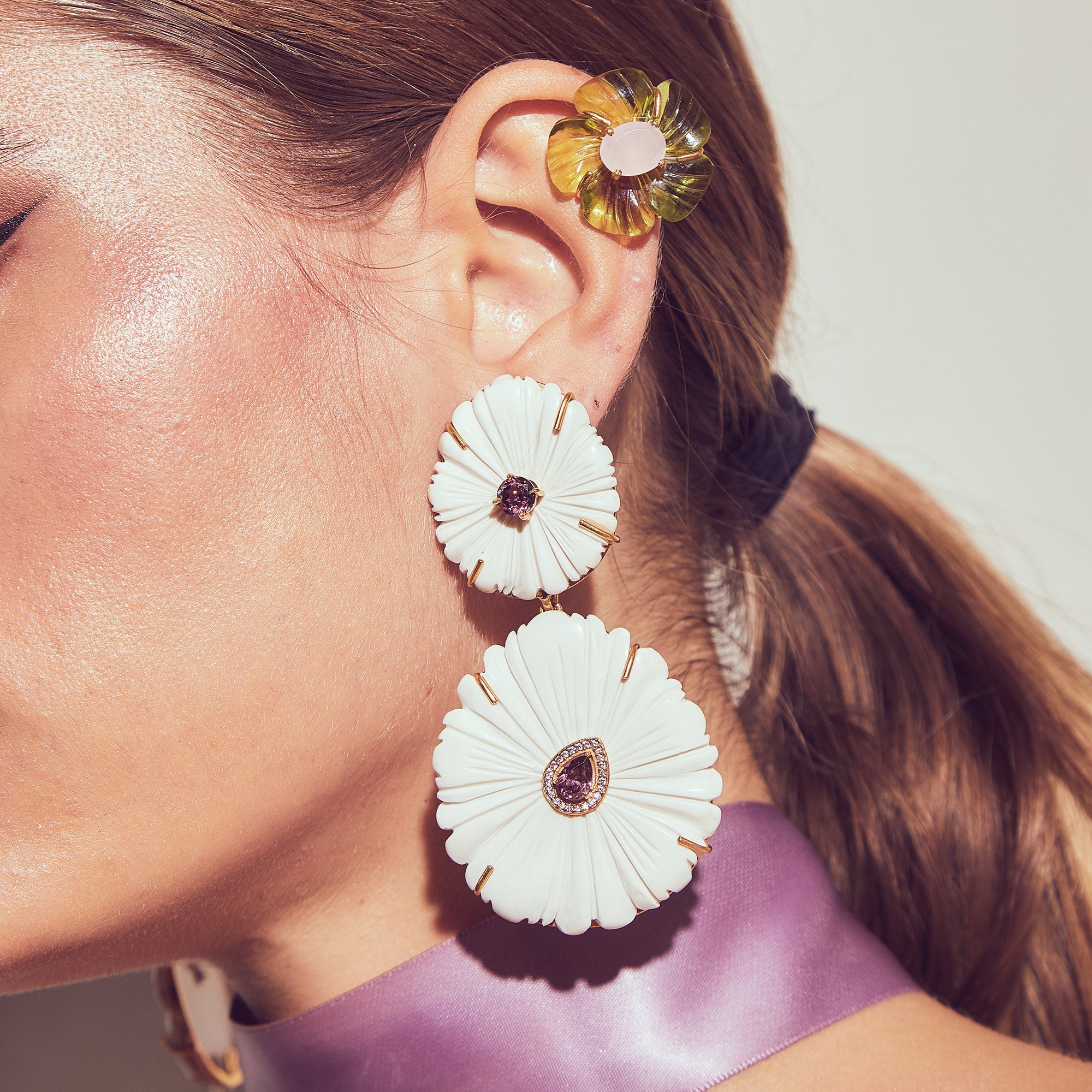 THE EMILIA (White Agate) Earrings Jimena Alejandra