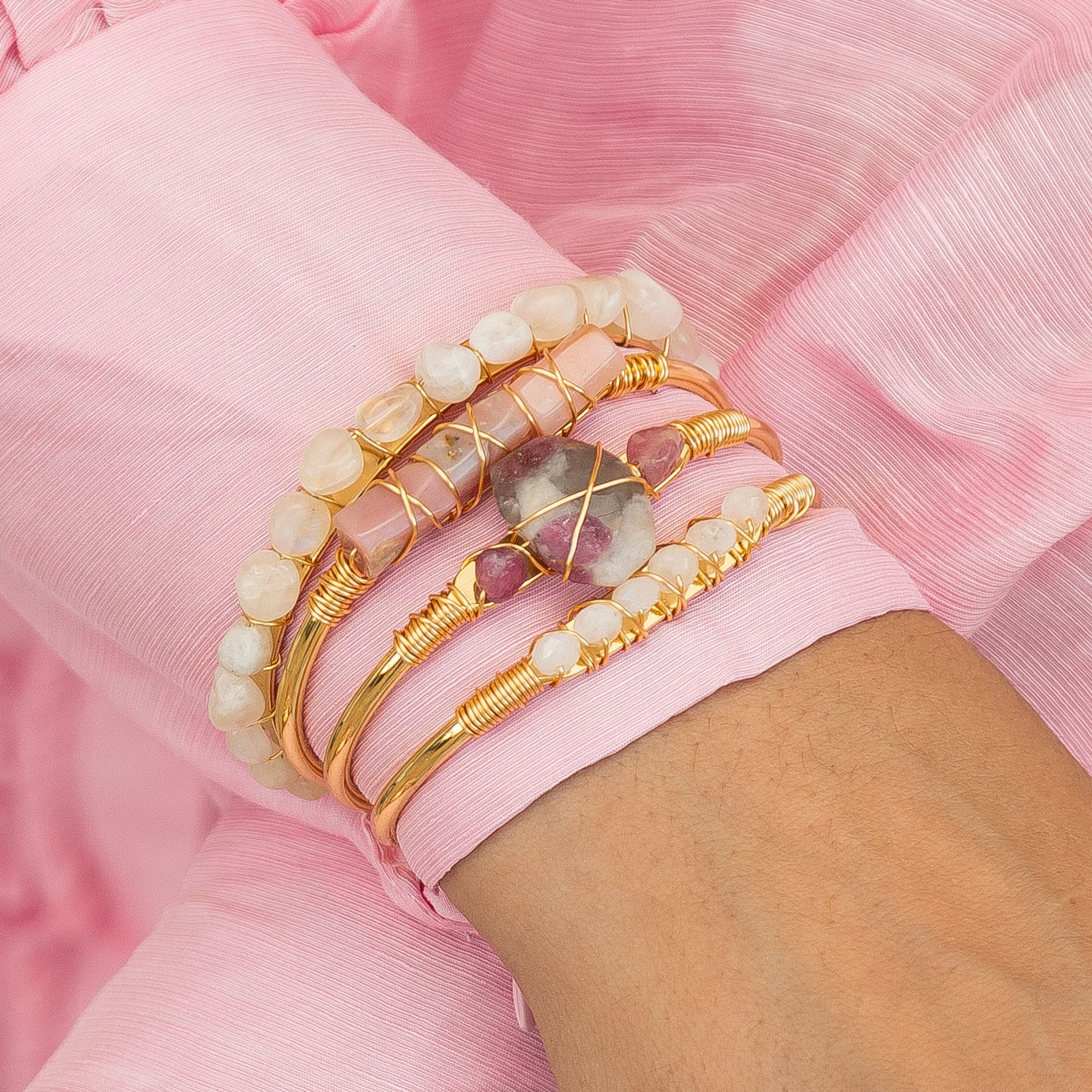 THE JELENA (Rainbow Moonstone) Bracelets Jimena Alejandra