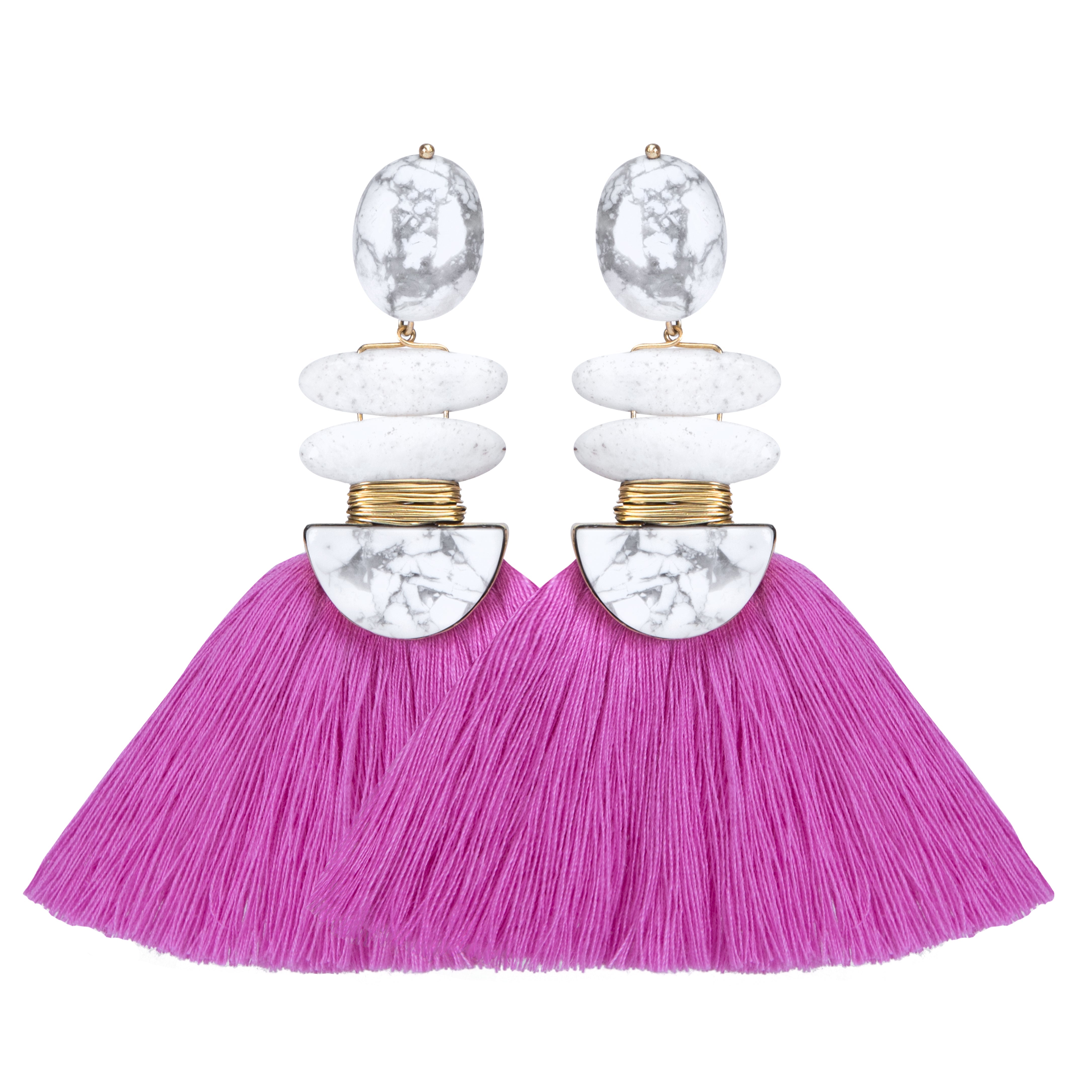 THE JOSIE (Hot Pink) Earrings Jimena Alejandra Brass Hot Pink (MediumOrchid) Pierced