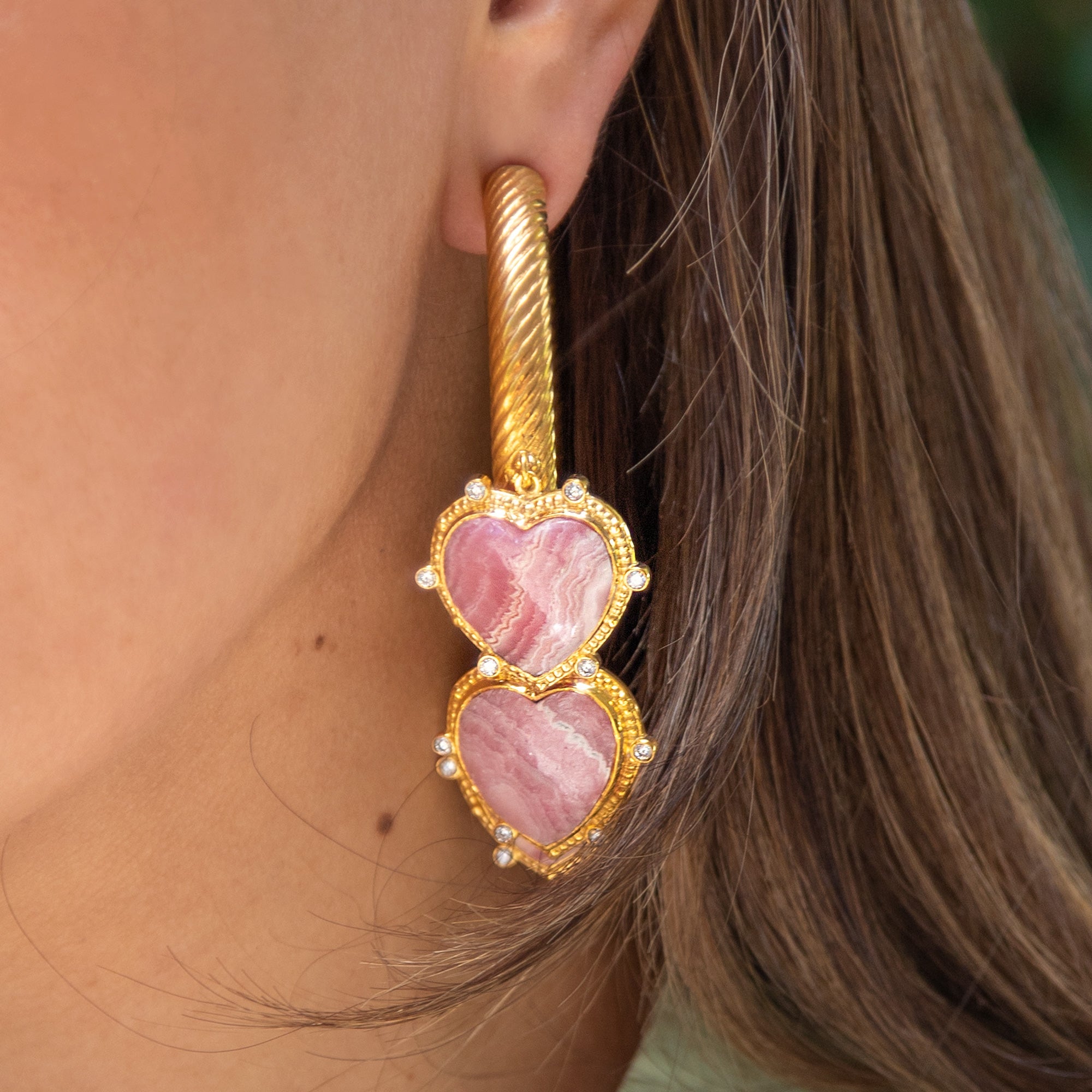THE MAGDALENA (Rhodochrosite) Earrings Jimena Alejandra