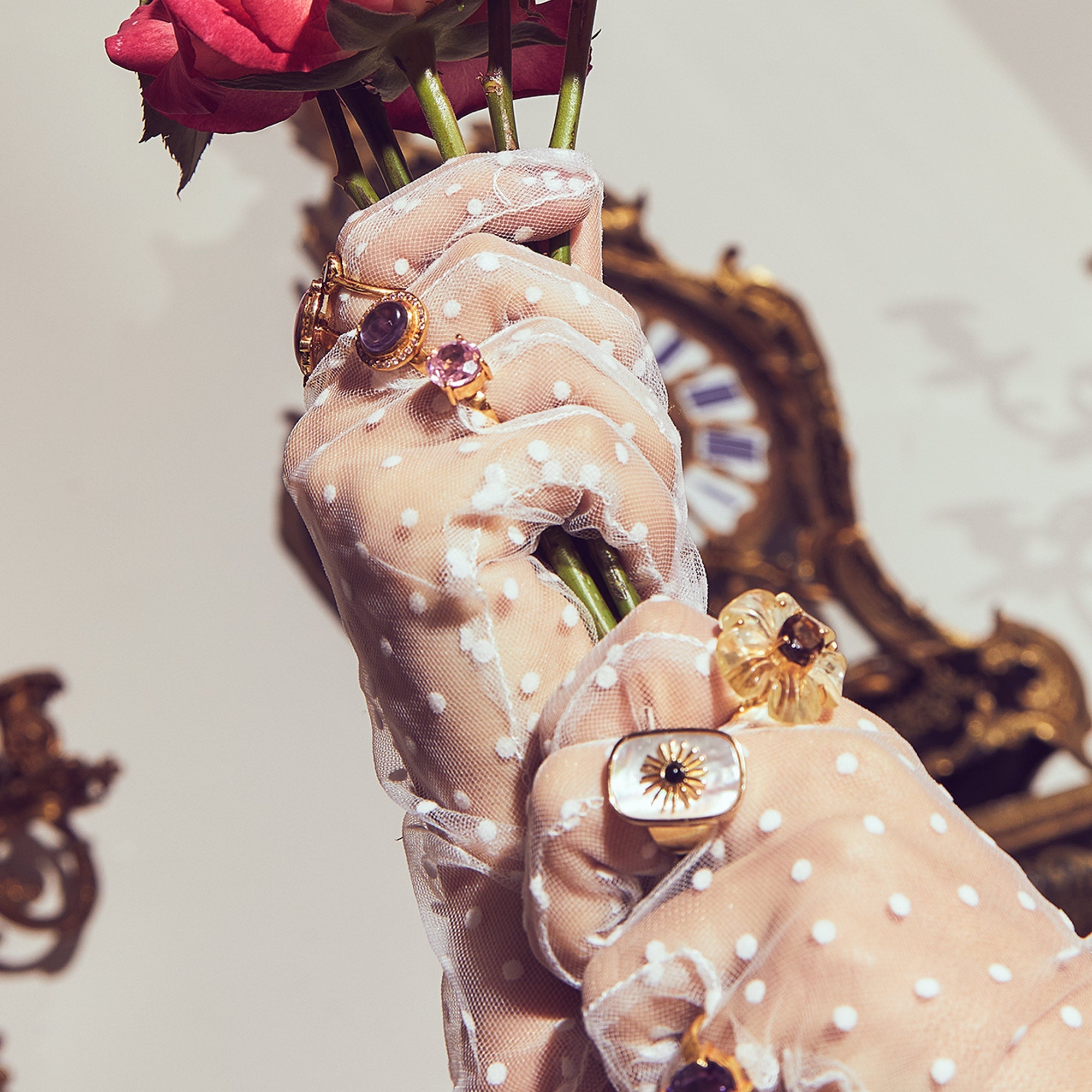 THE MAGNOLIA (Green Amethyst) Rings Jimena Alejandra