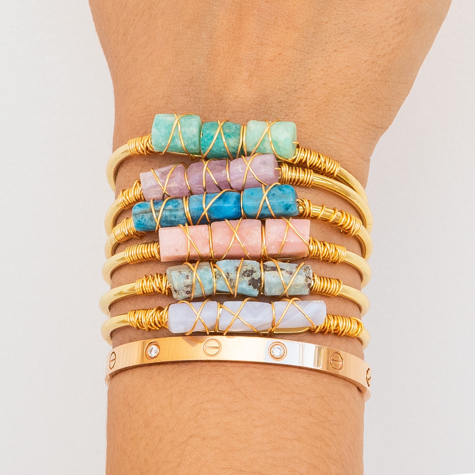 THE PALOMA (Light Blue Agate) Bracelets Jimena Alejandra