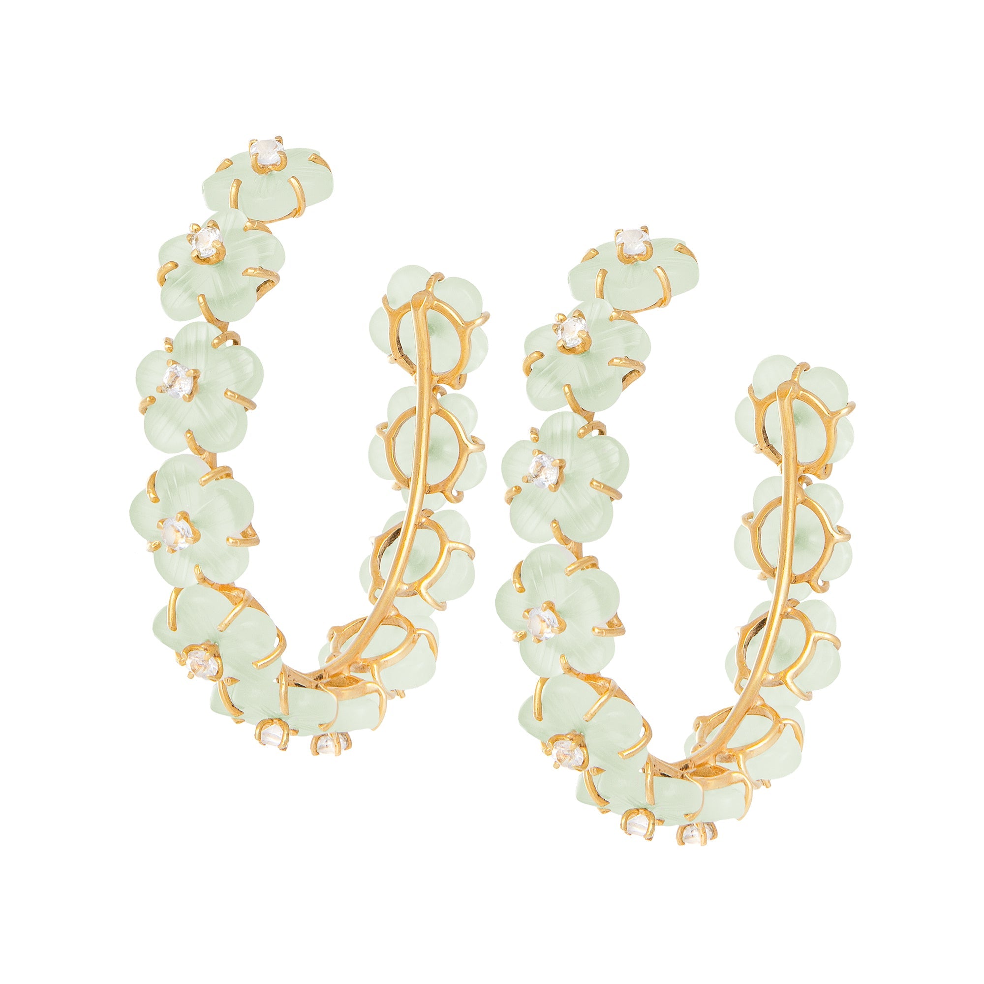 THE POPPY (Aqua Chalcedony) Earrings Jimena Alejandra