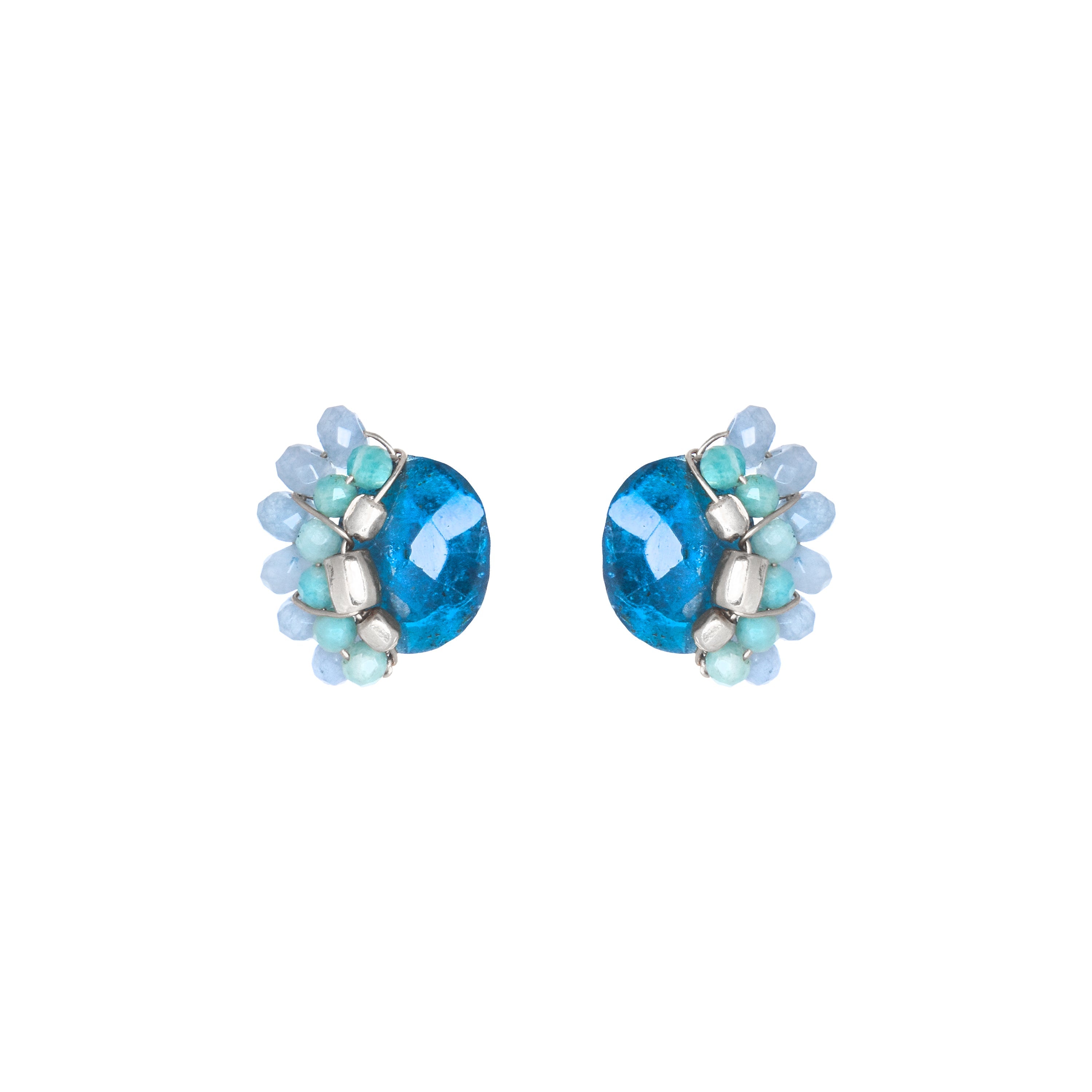 THE SASHA Earrings Jimena Alejandra Silver Apatite (LightBlue)