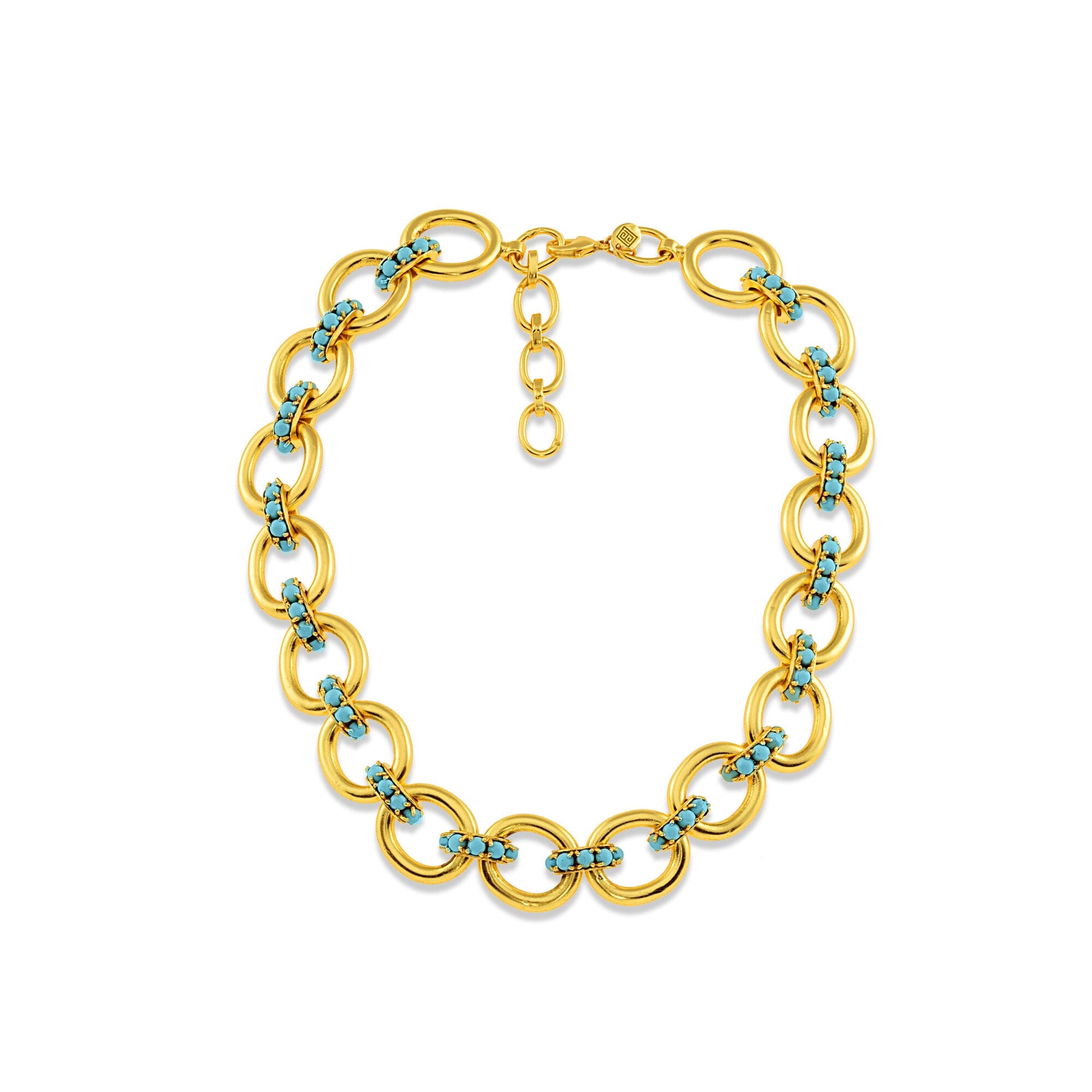 Turquoise stone links necklace Jimena Alejandra
