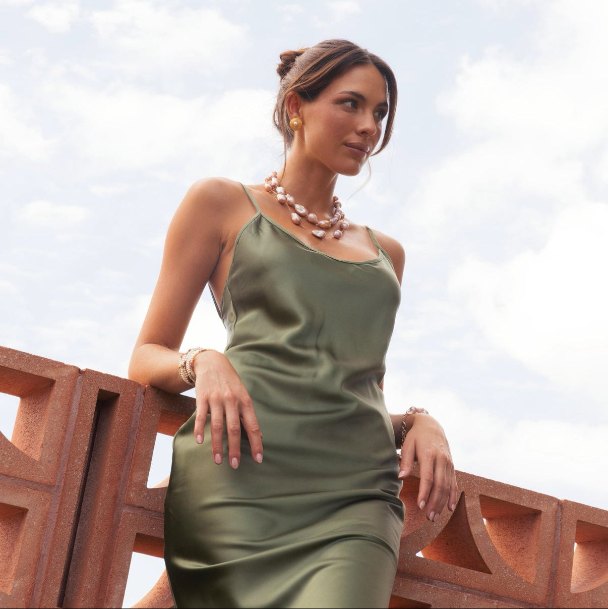 The Annabelle: Pink Baroque Pearl & Chain Necklace